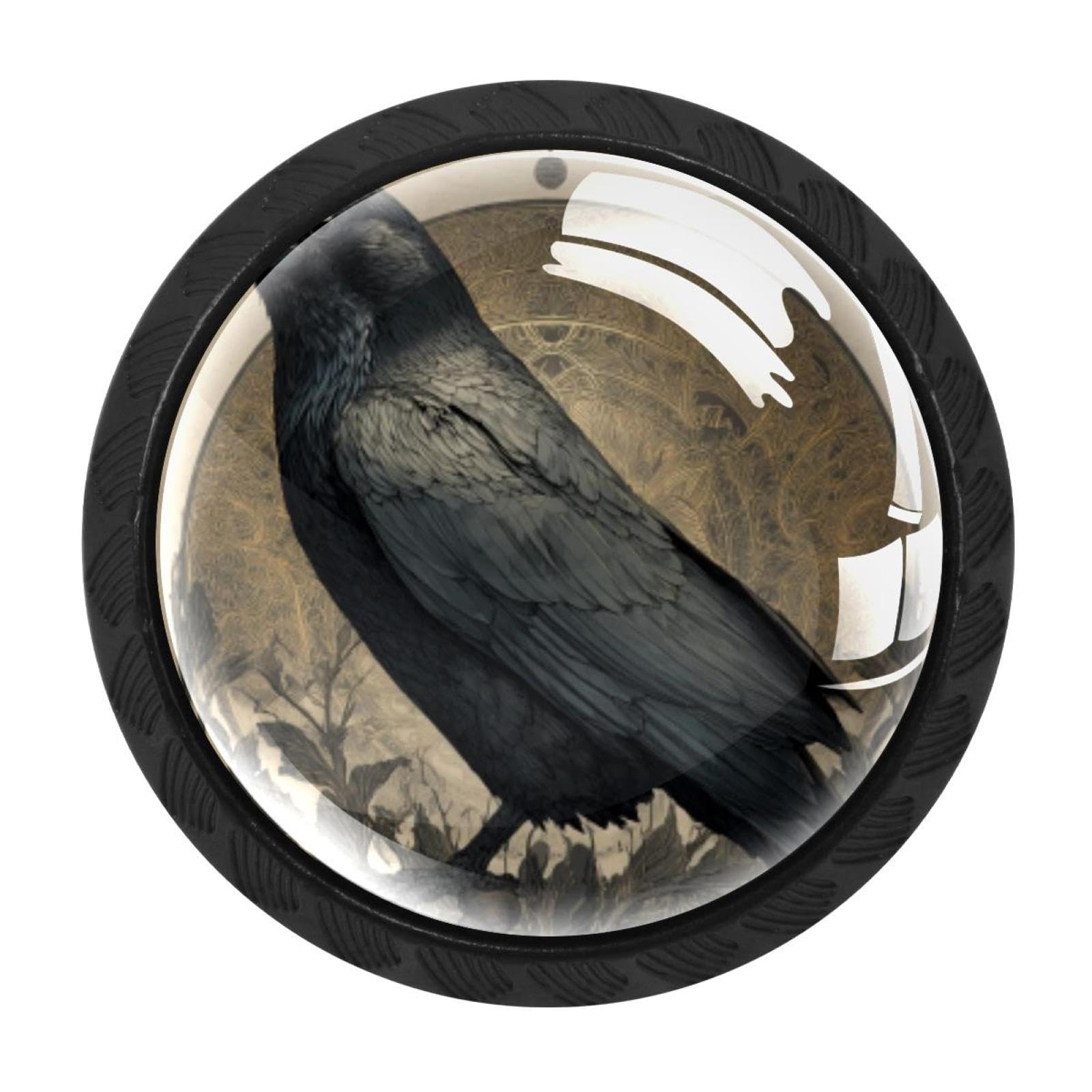CHENZZZZ 4 Pack Crow (6) Kitchen Cabinet Knobs Drawer Knobs Door Dresser Handles for Personalized Gifts Great for Any Occasion