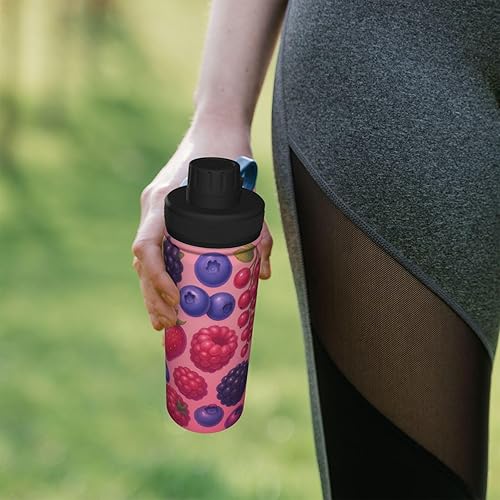 Miniatura 7 de Sweetheart Berry - Botella de agua aislada de acero inoxidable de 18 onzas, divertida taza de viaje a prueba de fugas, para bebidas calientes y