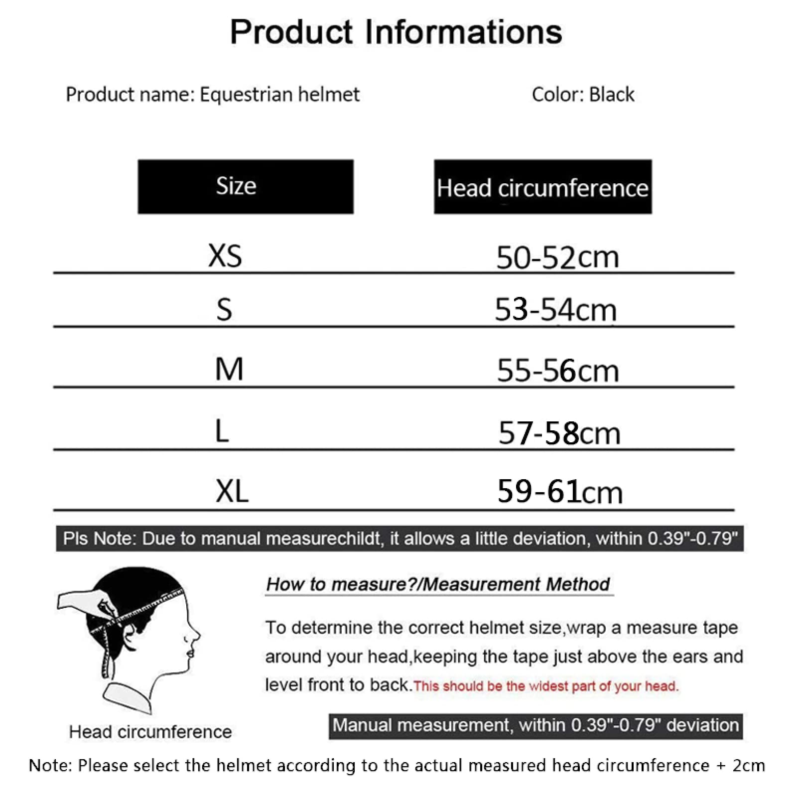 LEBEE Casco de equitacion Sombrero Transpirable para Montar a Caballo Suministros ecuestres Amantes de la equitación,Black-L(57-58cm)