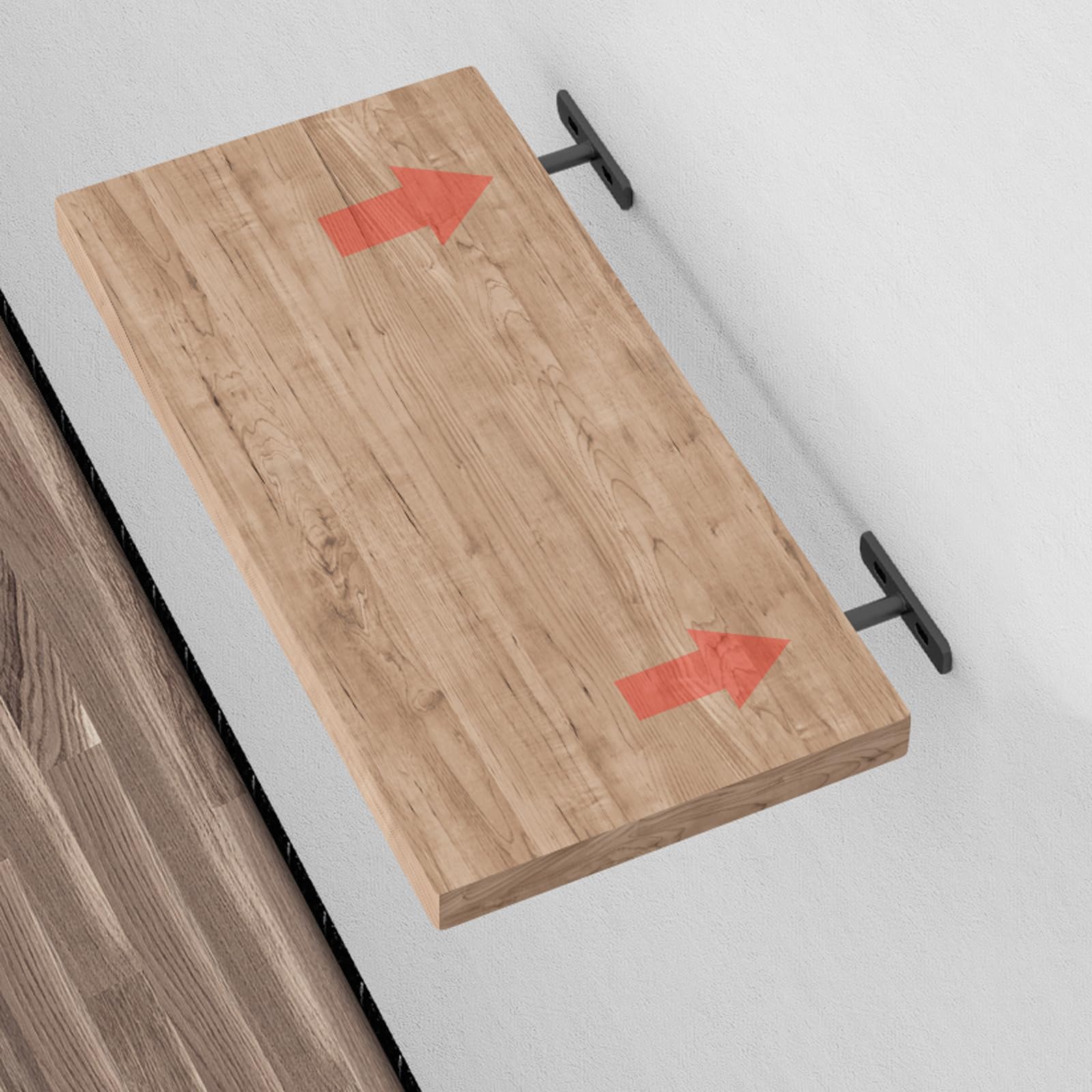 Staffe per mensole resistenti, 2 staffe per mensole galleggianti, robuste staffe in acciaio laminato a freddo, supporti invisibili per mensole, staffe nascoste da parete, staffe decorative in leg