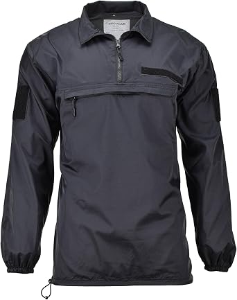 Militar Mens Windshirt Tacgear Packable Nylon anorak 1/4 zip lightweight ripstop
