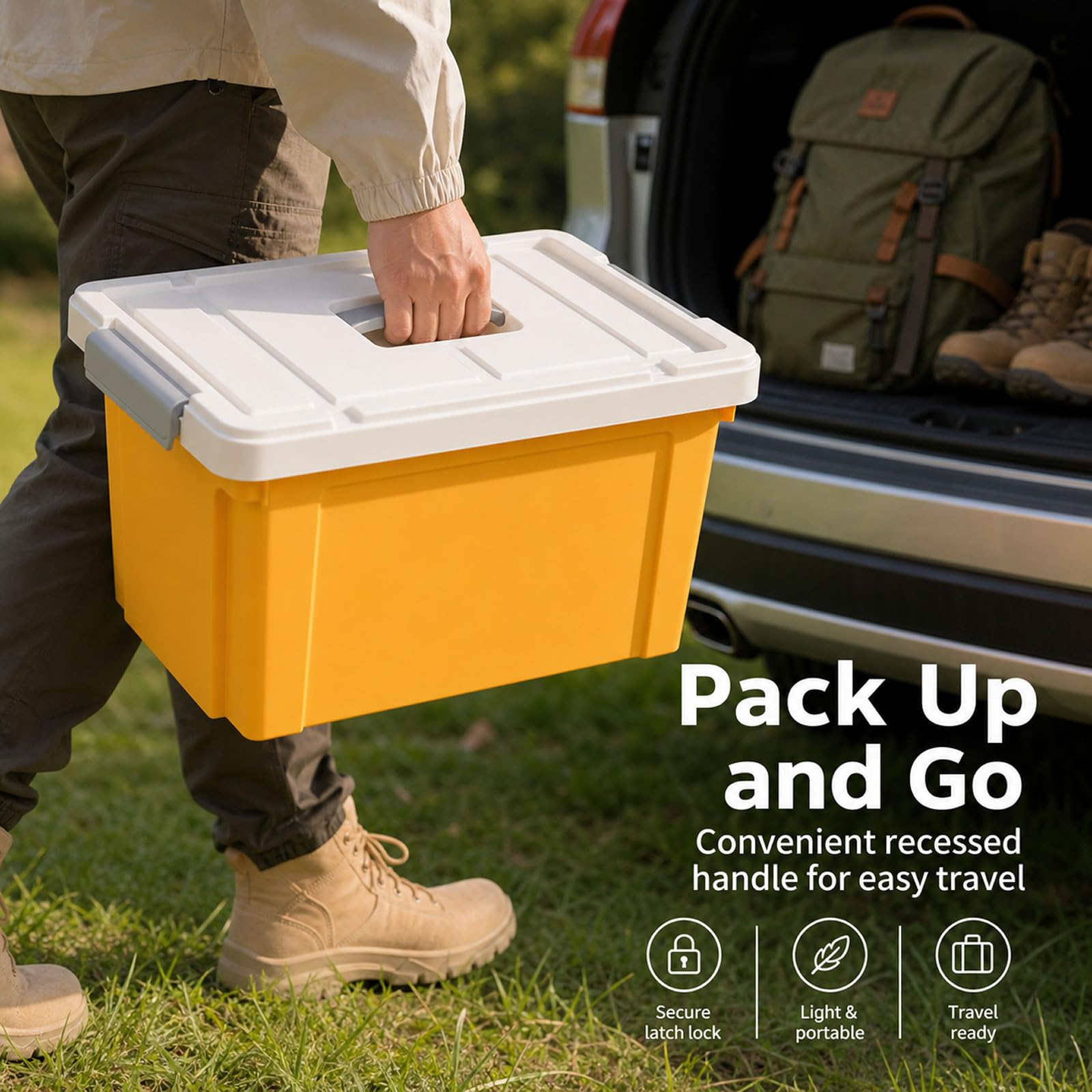 Juego deVajilla de Camping Reutilizable 8 Personas con Caja | Apto para Microondas y Lavavajillas, Duradero, Portátil, Antideslizante, Apilable, Ideal para Picnics Fiestas Viajes