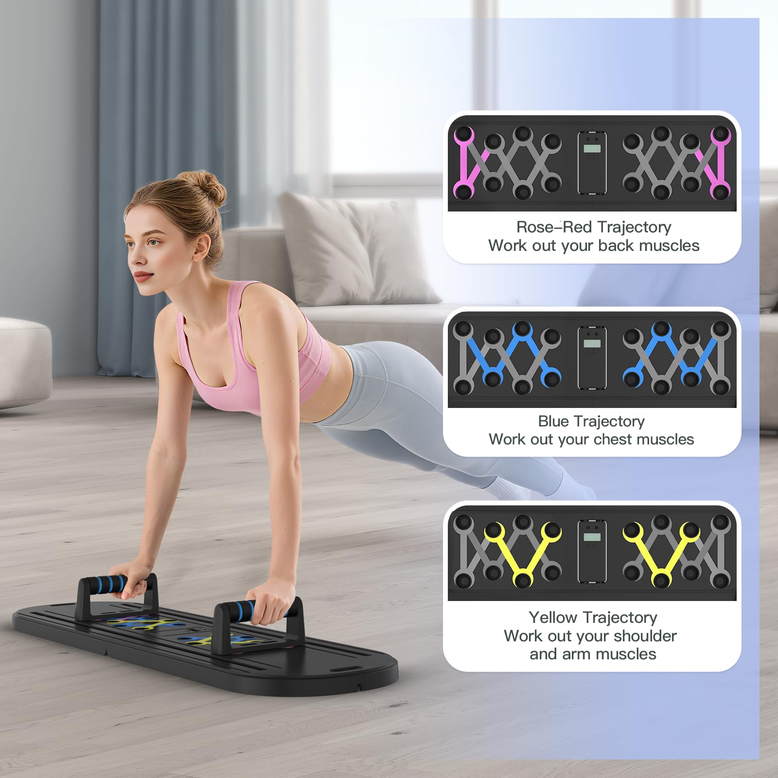 Amazon.com : Lazolloa 7 in 1 Pilates Board, Portable Home Gym