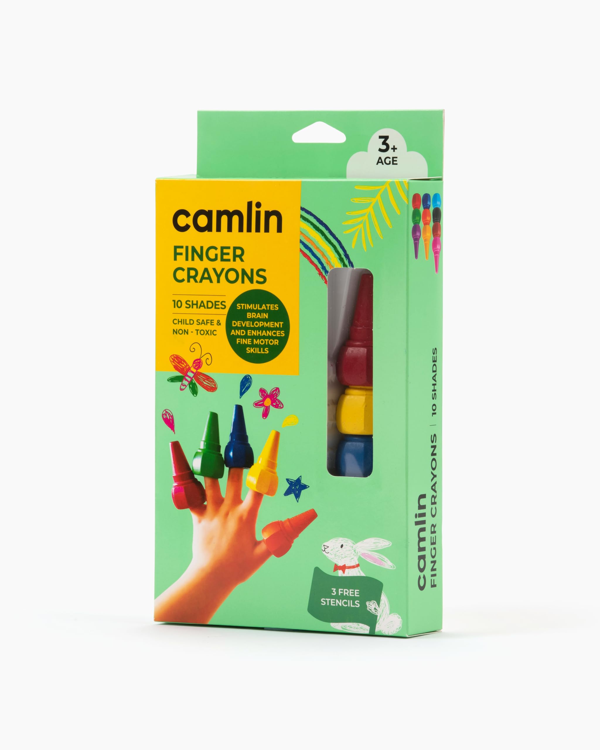 Camel Camlin Finger Grip Crayons - 10 Shades With Stencils, Multi-Coloured, Multi (B07DHX6S93) Amazon Price History, Amazon Price Tracker