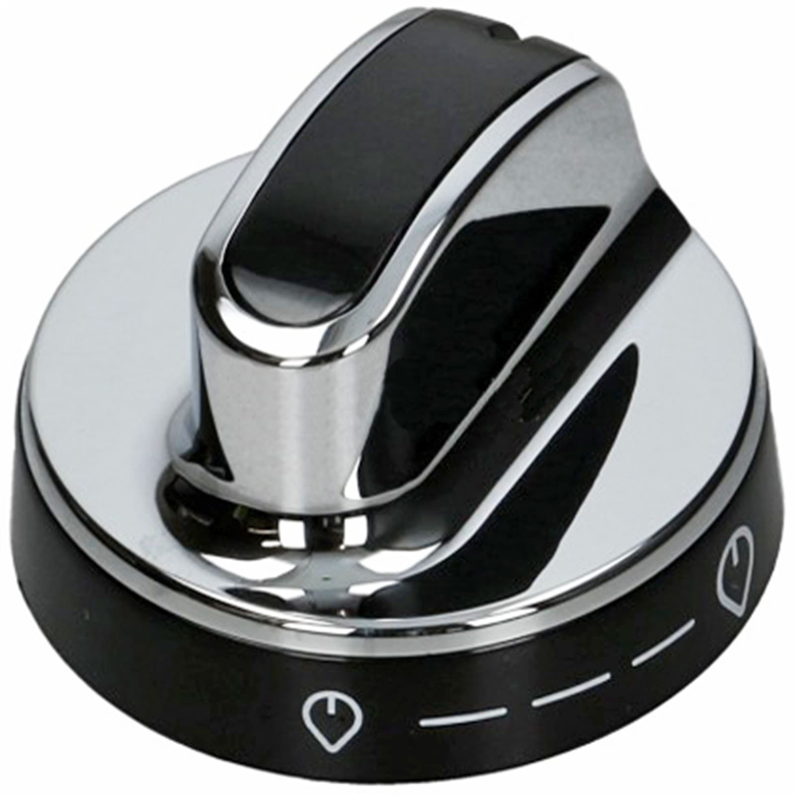 Manopola Gas Forno New World – Ricambio SPARES2GO Per Modelli 444440036 E 600SIDLM (Colore Argento/Nero) - 3