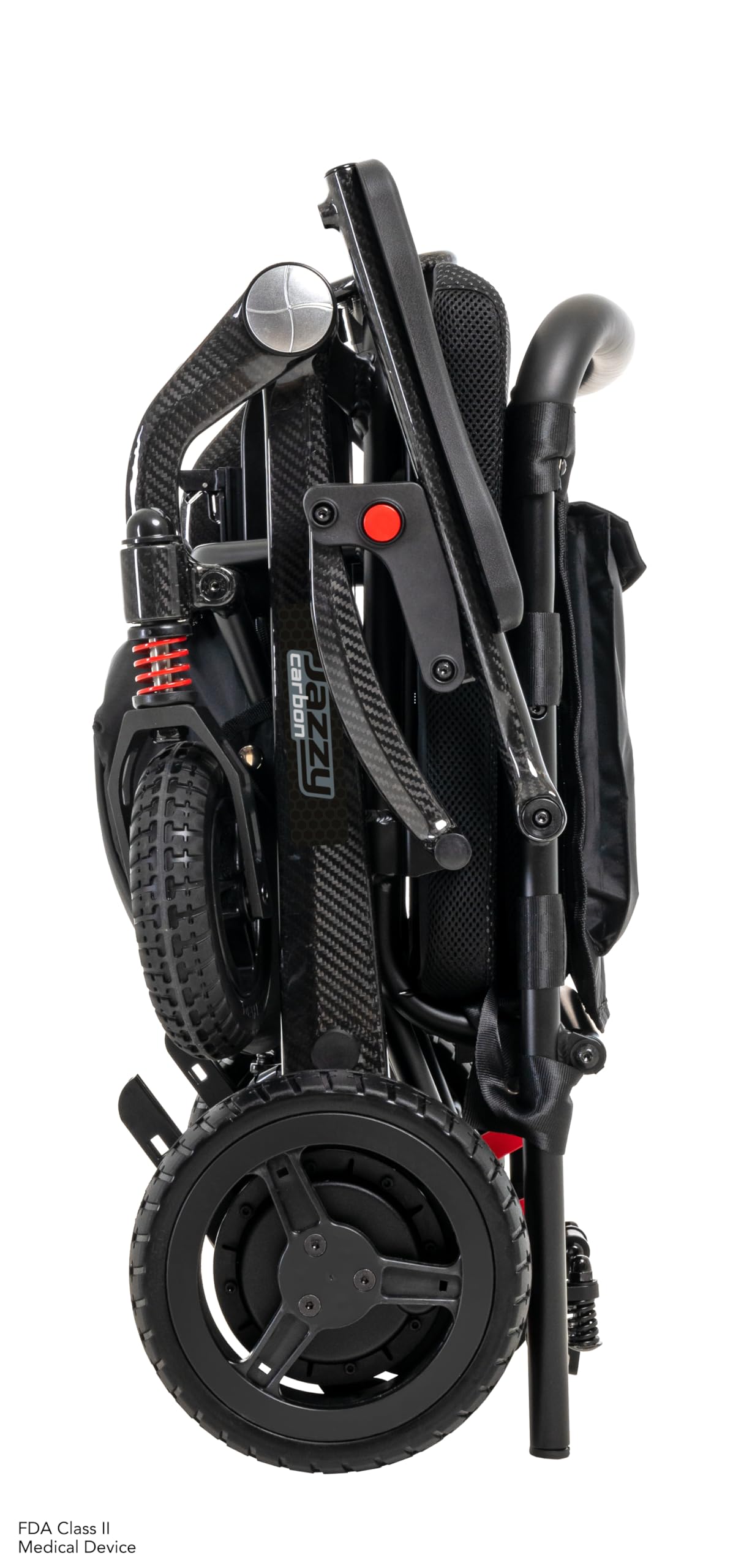 Jazzy® Carbon Electric Folding Wheelchair (Black)