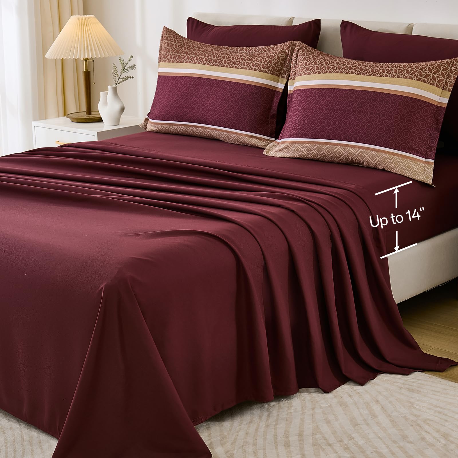 WONGS BEDDING Gestreiftes Schmusetuch Set 7-teilig Schmusetuch Bettwäscheset-YS01AB091314Q7U-A