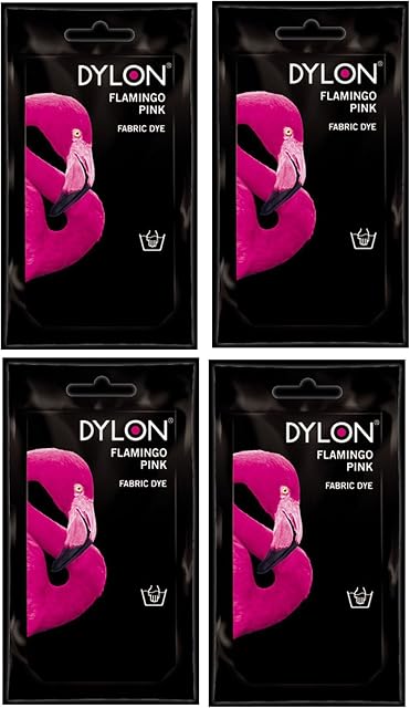 Pack Of 4 Dylon Fabric & Clothes Dye Hand Wash Only - 29 Flamingo Pink