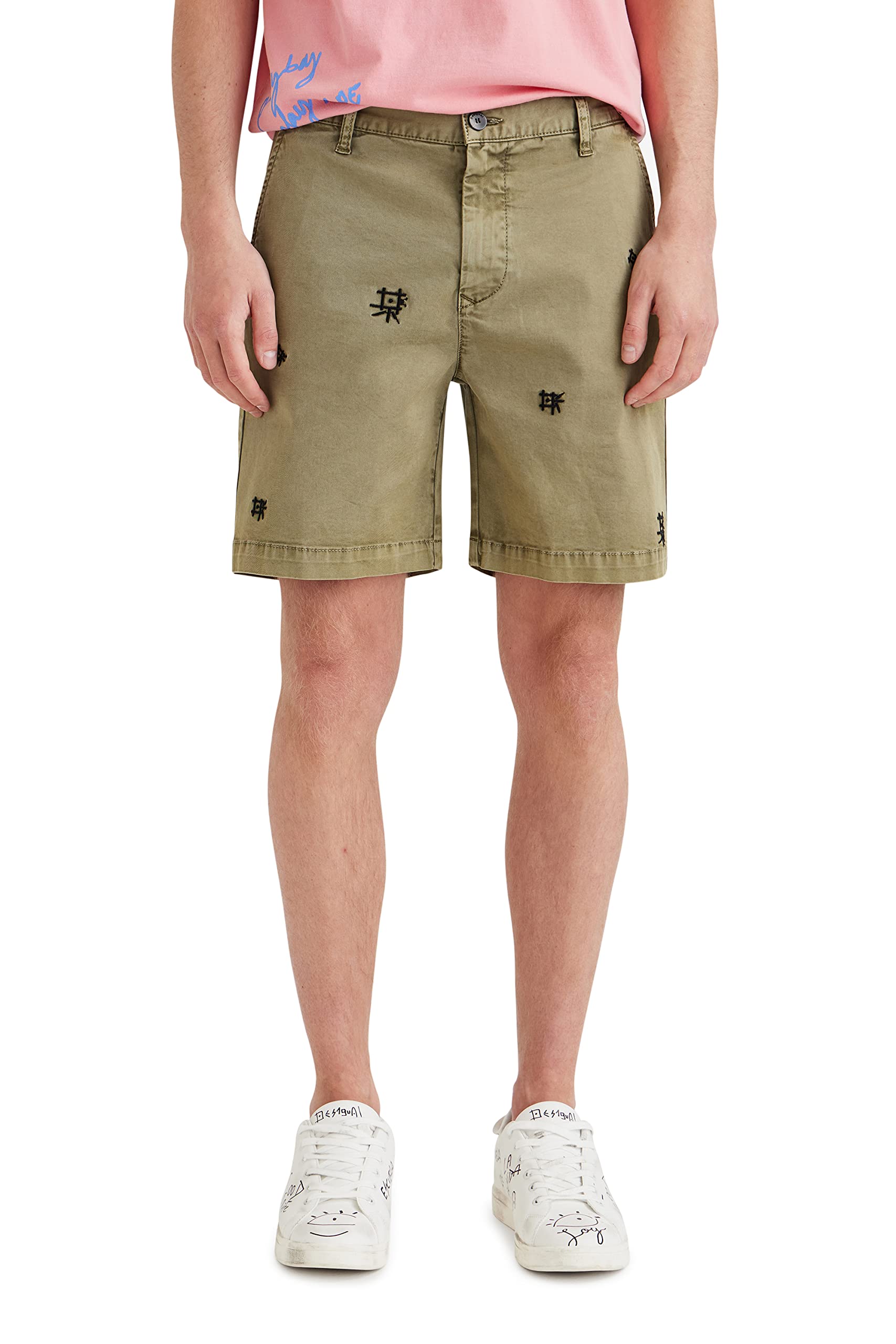 Desigual Men's Pant_Alex, 4092 Shorts, Green, 30