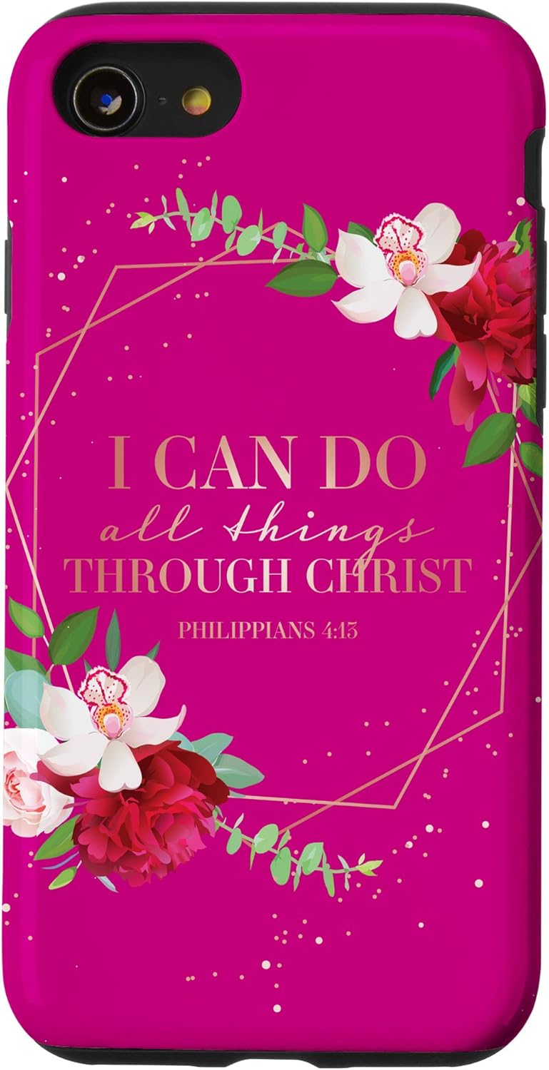 iPhone 11 Philippians 4:13 Phone Cases Women Teen Girls Christian Gift Case