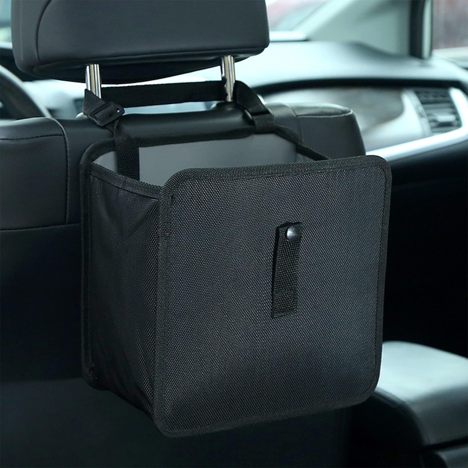 Pattumiera per auto impermeabile pieghevole di grande capacà, pattumiera per auto sospesa, contenore per rifiuti, organizer per rifiuti per accessori per auto  34