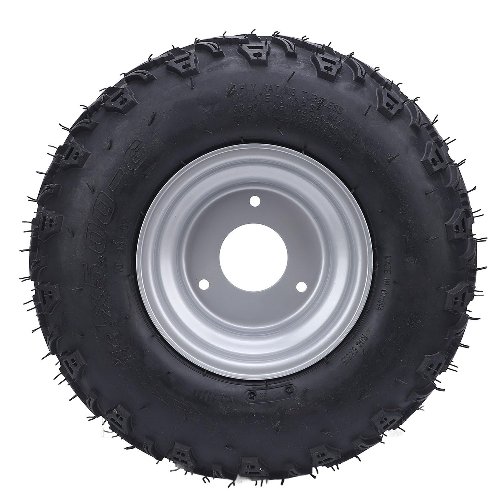 14x5.006 Tubeless -Reifen mit Hub, Verbesserter Off -Straßenhandhabung, Ideal für den ATV UTV Quad Golfwagen, Passt 6 -Zoll