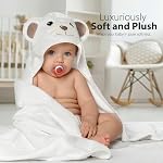 Premium Ultra Soft Organic Bamboo Baby Hooded Towel with Unique Design – Hypoallergenic Baby Towels for Infant and Toddler – Suitable as Baby Gifts