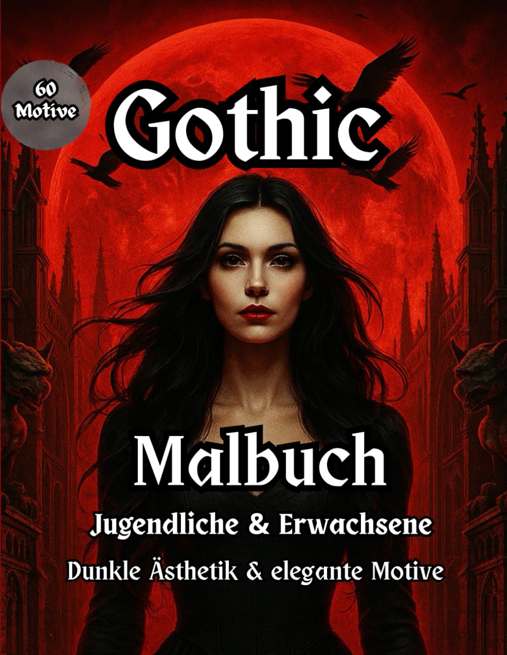 Gothic Malbuch für Jugendliche & Erwachsene: Dunkle Ästhetik, elegante Motive & kreative Entspannung