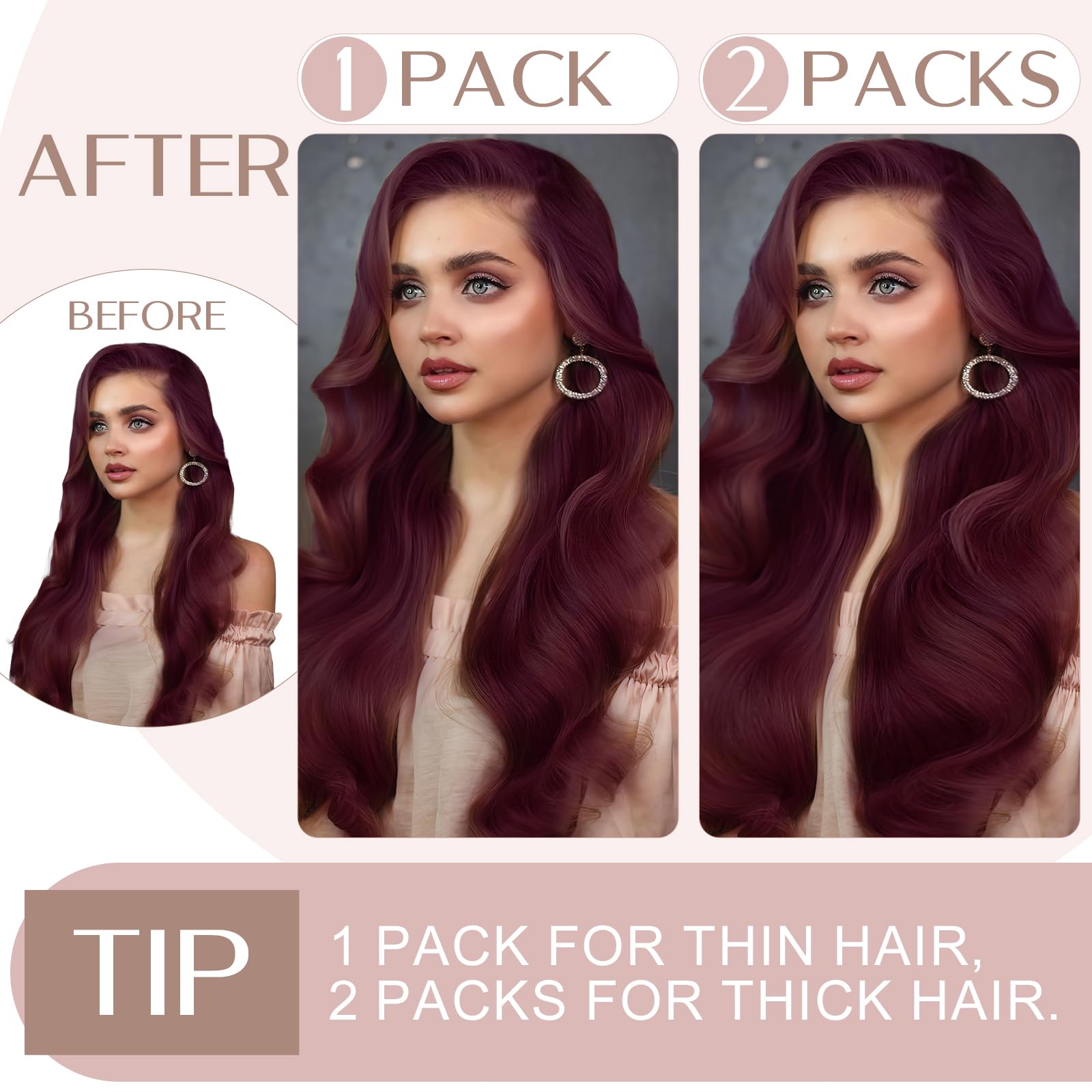 20 inches SEGO One Piece Hair Extensions Clip in Human Hair [#1B Natural Black] Real Remy Hairpieces for Women 3/4 Full Head Straight Invisible (50g) — view 142