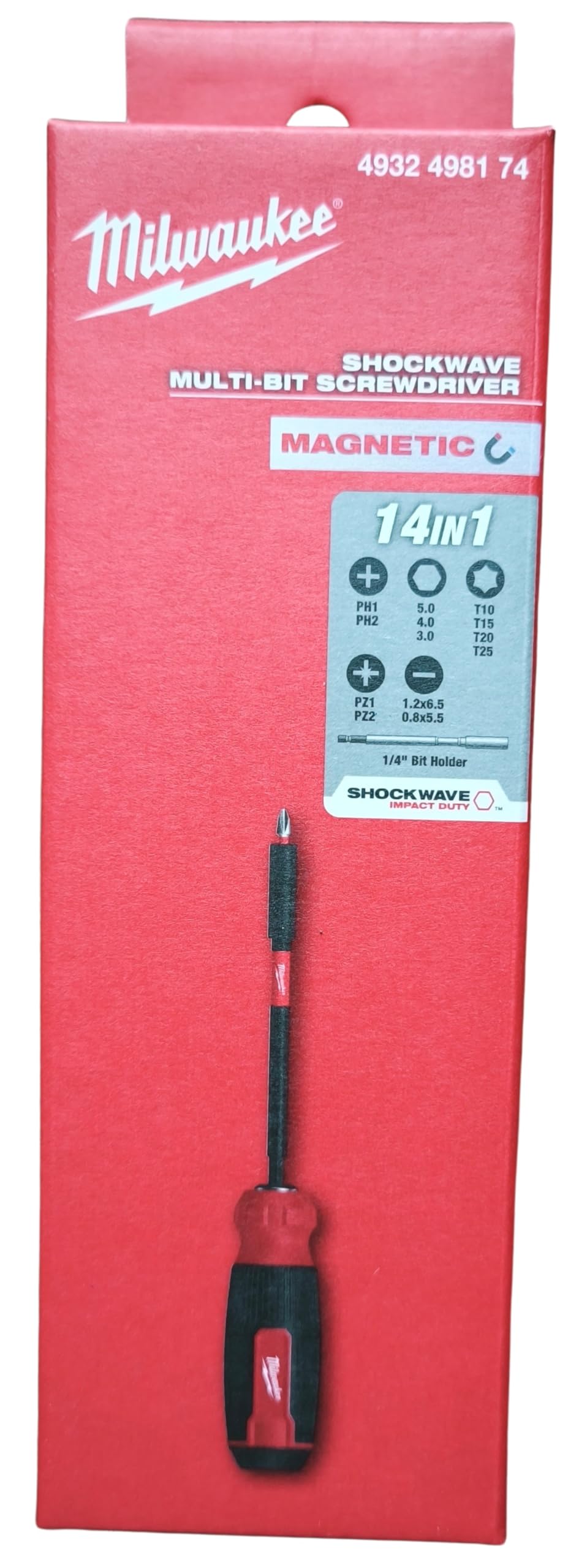 Milwaukee Shockwave - Destornillador multibroca 14 en 1