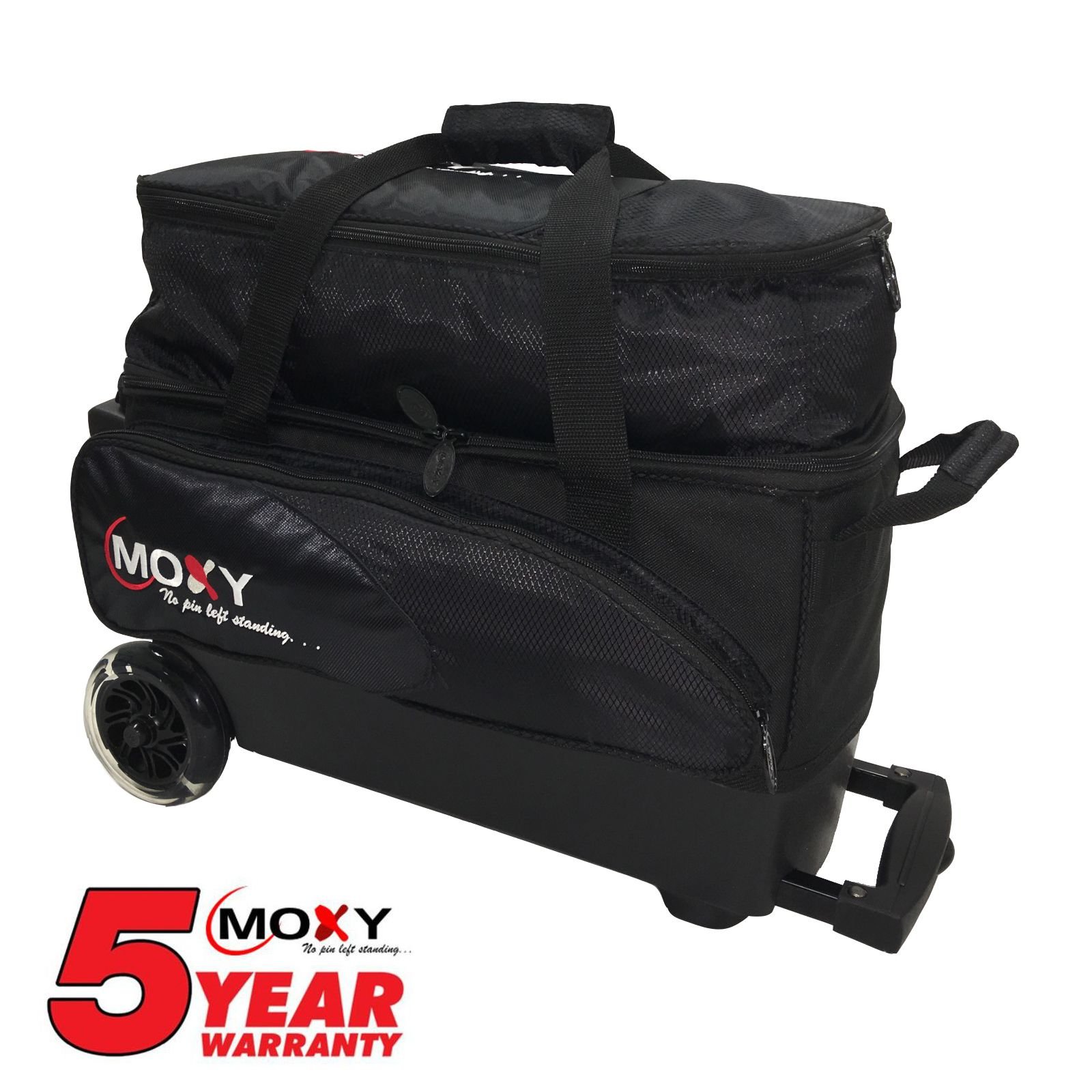 Moxy Bowling Products Blade Premium Double Roller Bowling Bag- Black