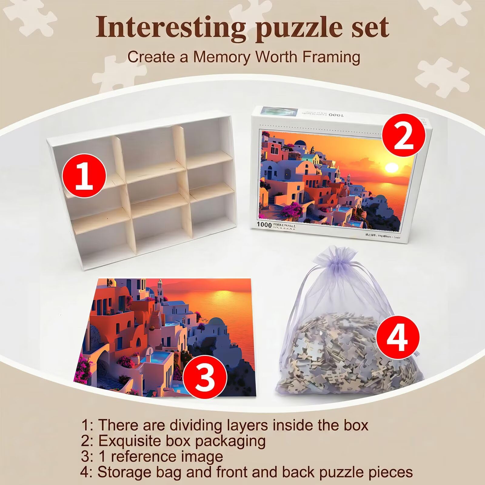 arquitectura Atardecer Puzzle de 1500 Piezas, Juego de Mesa Familiar de Madera - Rompecabezas Adultos para Toda La Familia, Rompecabezas Educativo DIY y Antiestrés - Regalo de Mujer, 87 x 57 cm f0-488