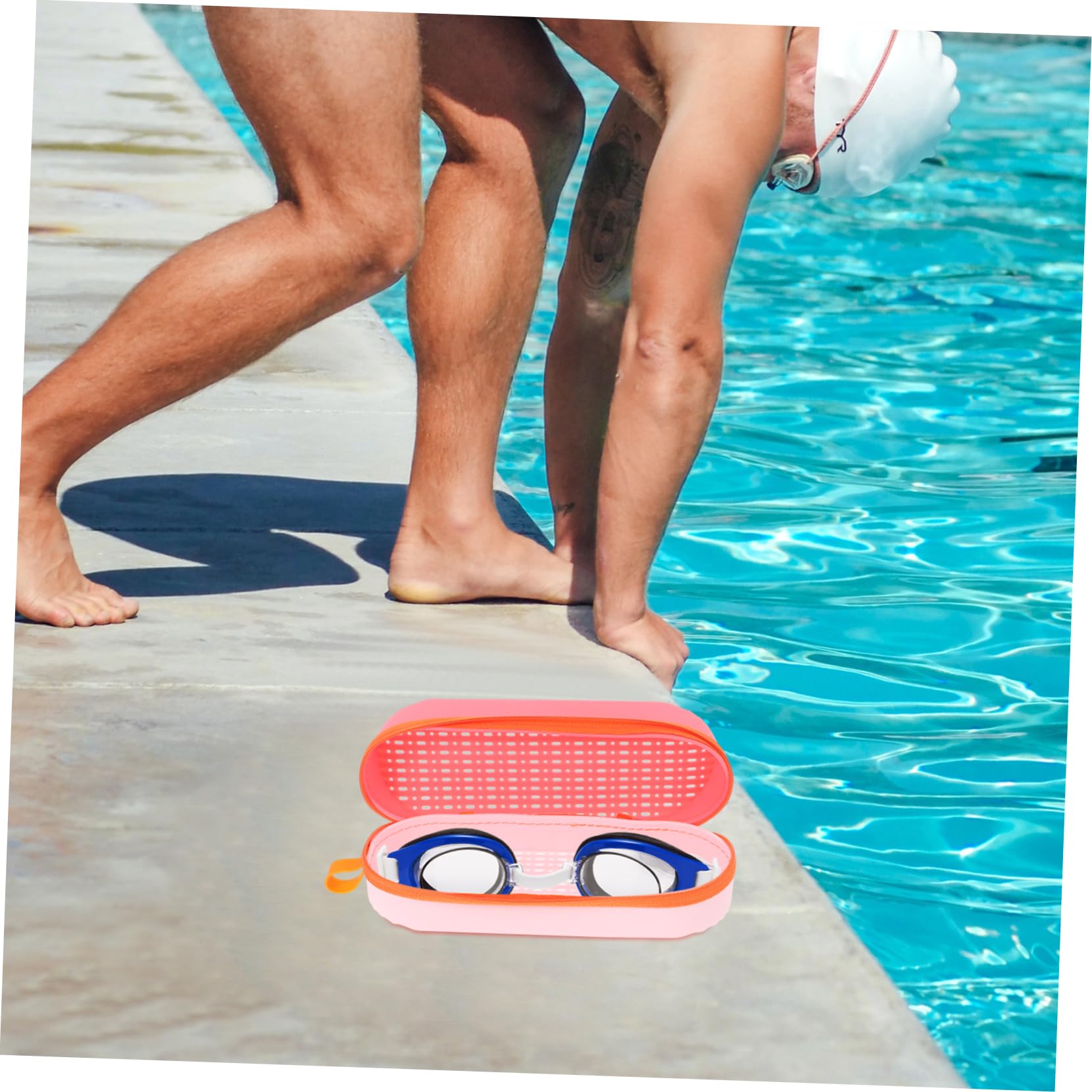 YARNOW 5 Pezzi Scatola Di Immagazzinaggio Occhialini Da Nuoto Scatole Per Occhiali Da Nuoto Scatole Di Immagazzinaggio Foro Di Scarico Scatole Per Occhialini Custodie Protettive Per