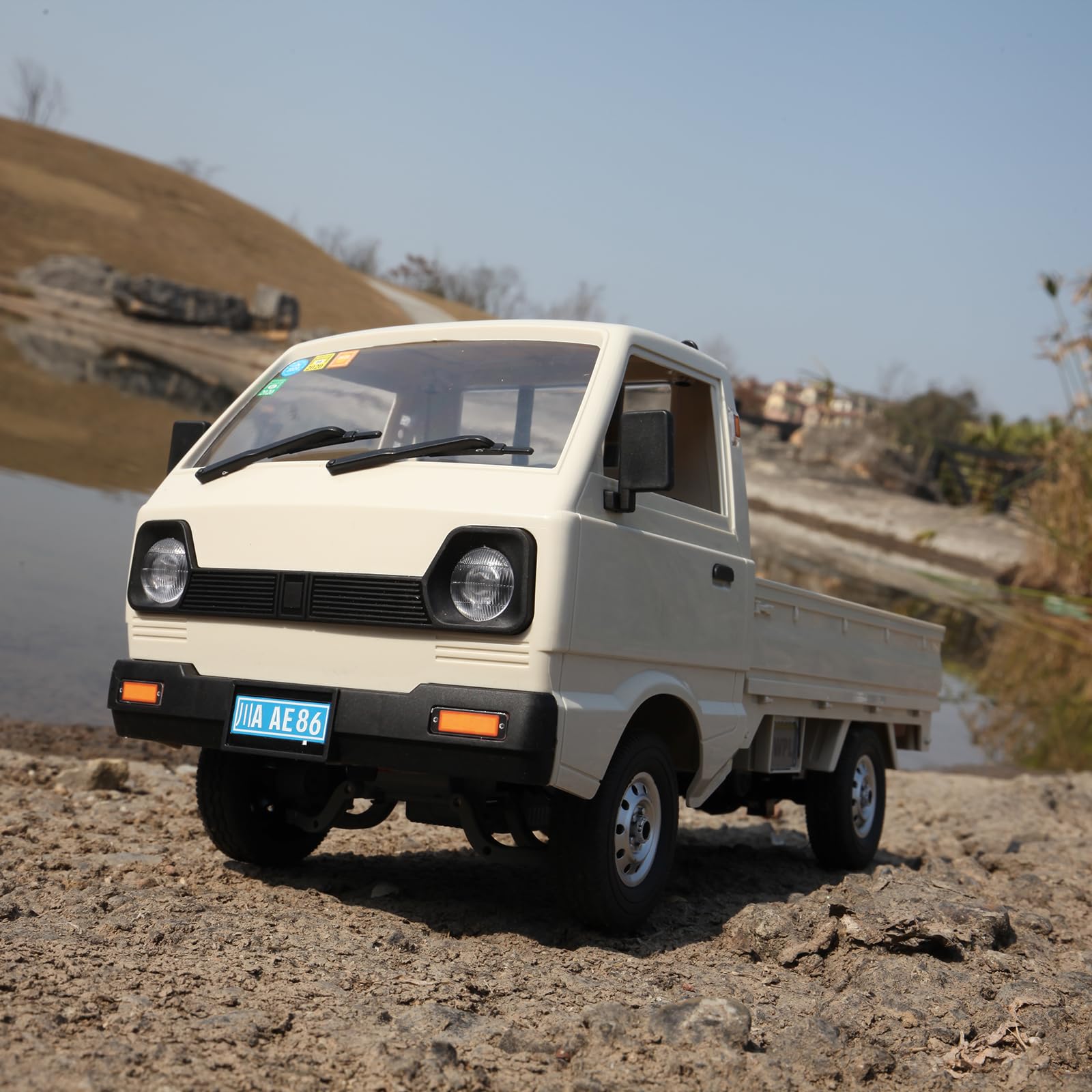 D12 RC Pickup Truck 1/10 Scale Racing Drift Cars RC Vehicle Climbing Car for Adults, Throttle & Steering Control Cargo Truck Van Toy with Led Lights