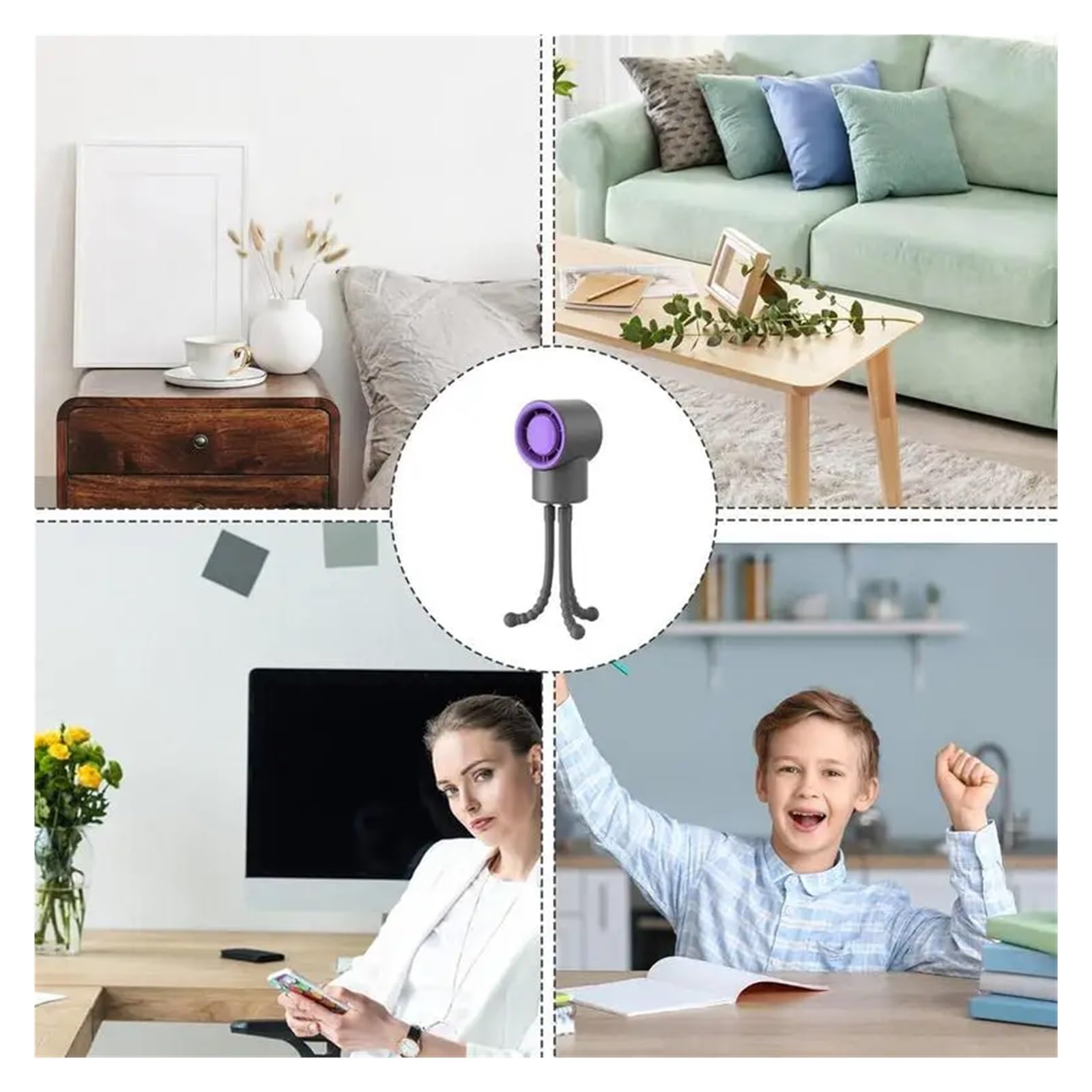BezłOpatkowy Wentylator Biurkowy Wentylator Do Wózka Dziecięcego Bezłopatkowy Przenośny Wentylator Z Klipsem Przenośny Wentylator Z Możliwością Ładowania USB Klips Do Ładowania Na Wentylatorze Wózka L
