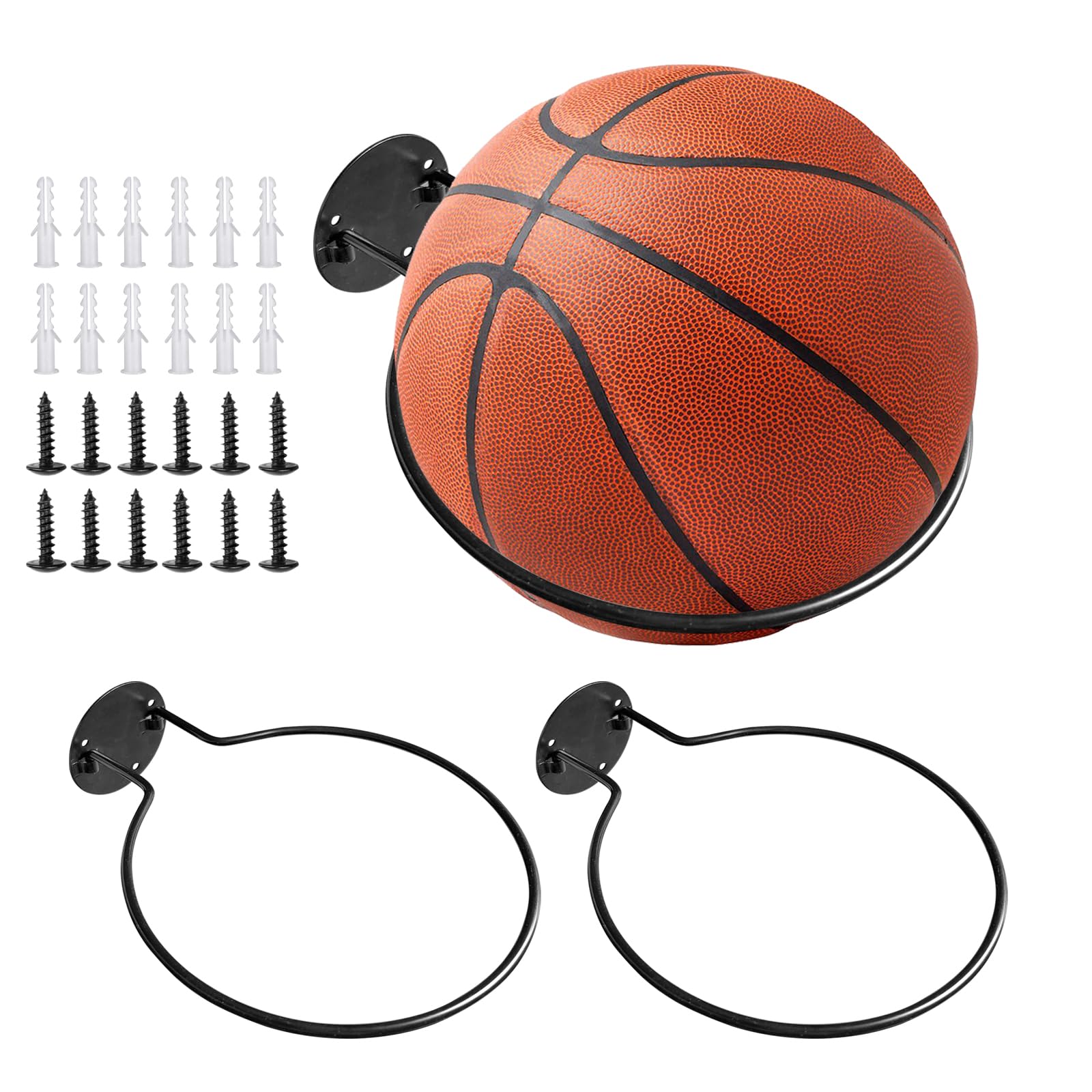 Black Wall-Mount Ball Holder