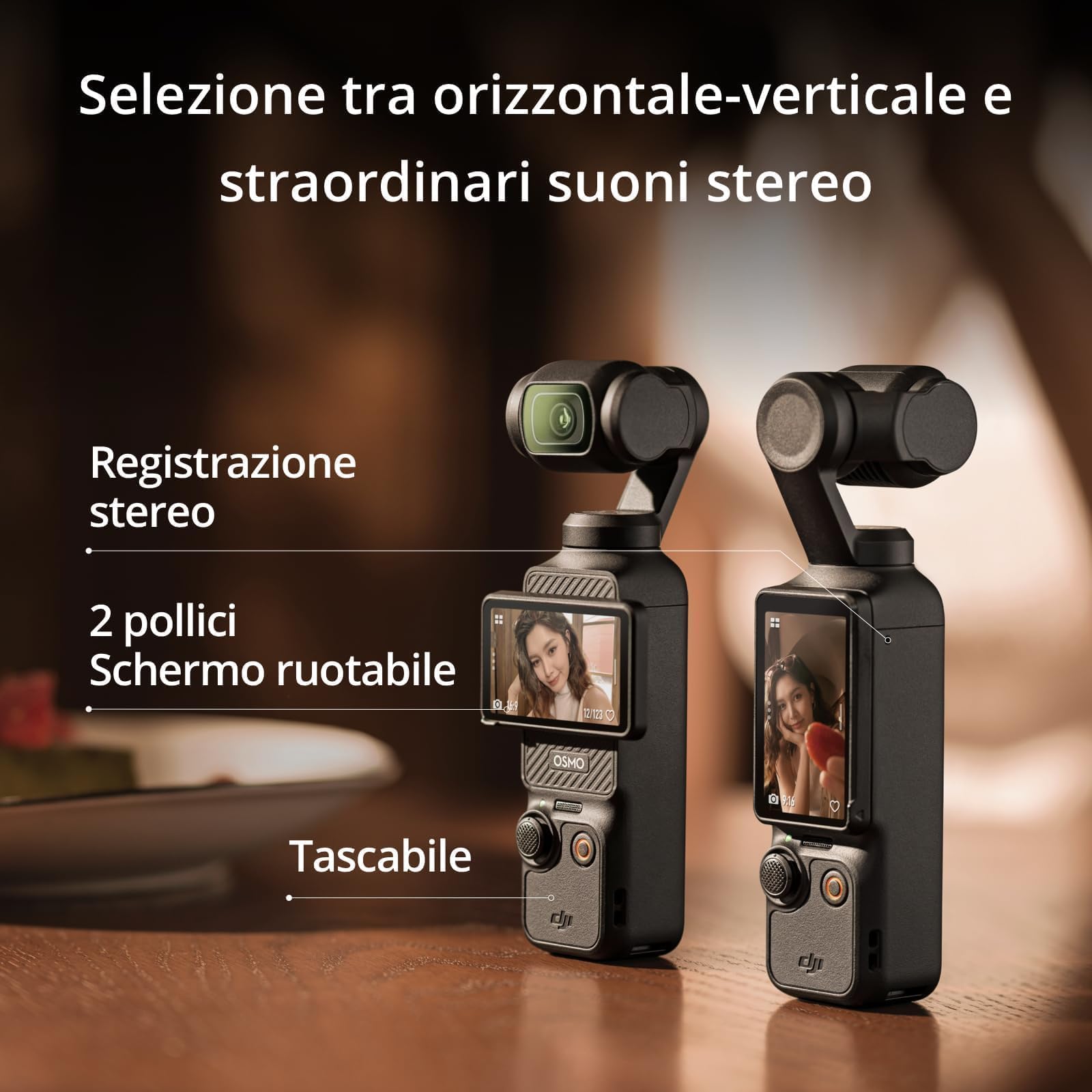 DJI Osmo Pocket 3 Creator Combo, fotocamera digitale con CMOS da 1'' e video 4K/120fps, stabilizzazione a 3 assi, microfono incluso, messa a fuoco rapida per vlogging, selfie e viaggi