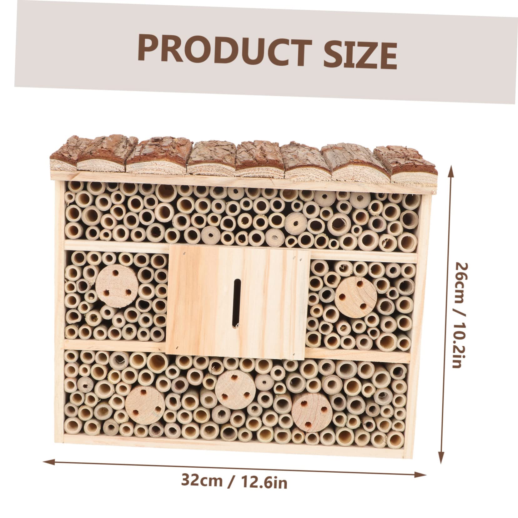 SOIMISS Casetta per Api in Legno Decorativa a Forma di Capanna, per Api e Ladybird, per Giardino, e Biodiversità
