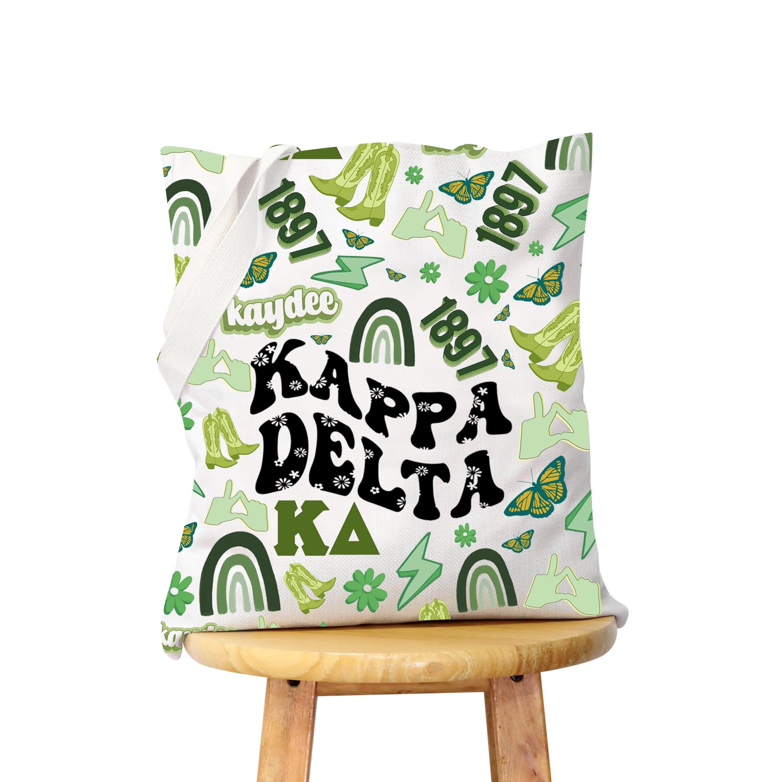 WCGXKOKappa Delta Sorority Gift Meet the Chapters Gift Fraternity & Sorority Travel Cosmetic Pouch (KAPPA DELTA tote)