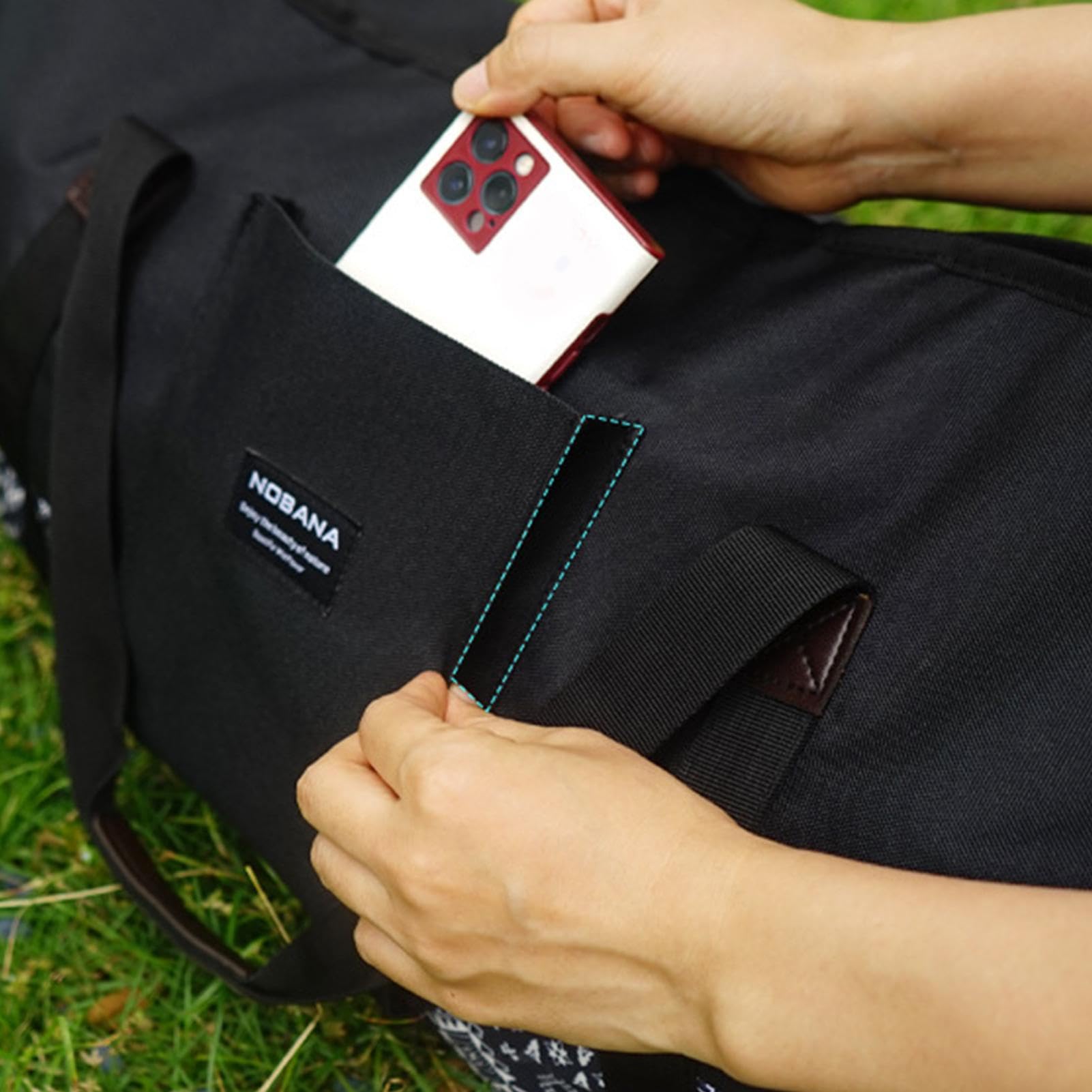 Borsa portaoggetti per campeggio, in tessuto Oxford 600D, grande capacità, portatile, con manici, impermeabile, per escursioni, spiaggia, picnic, Attributo singolo, Refer to description, Unisex