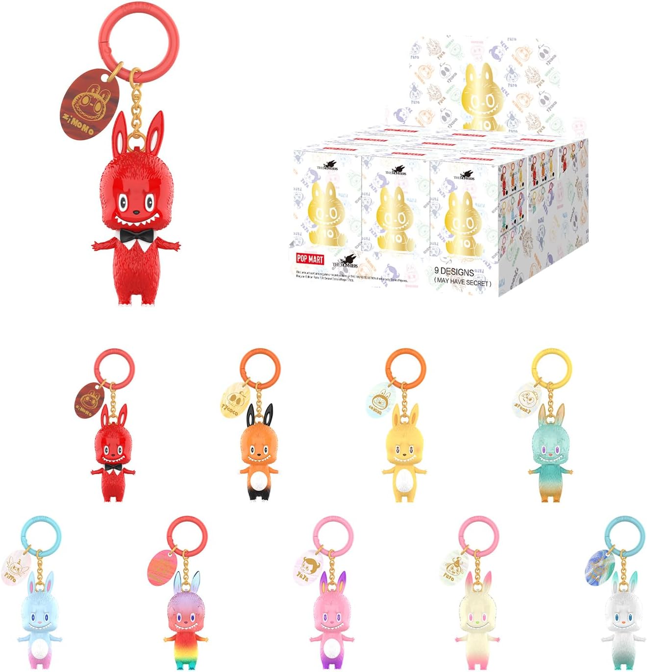 [POP MART Official Store] The Monsters 10th Anniversary Series [Assorted Box 9 Pieces] Labubu Love Bubu Pop Mart Blind Box Figure Toy Plastic Model Gift, Pushing Popma Authentic Product