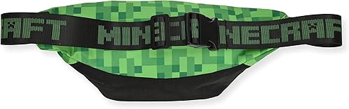 Miniatura 4 de Minecraft Fanny Pack Bag para niños, negro y verde Minecraft Creeper Face Fanny Pack bolsa, ajustable