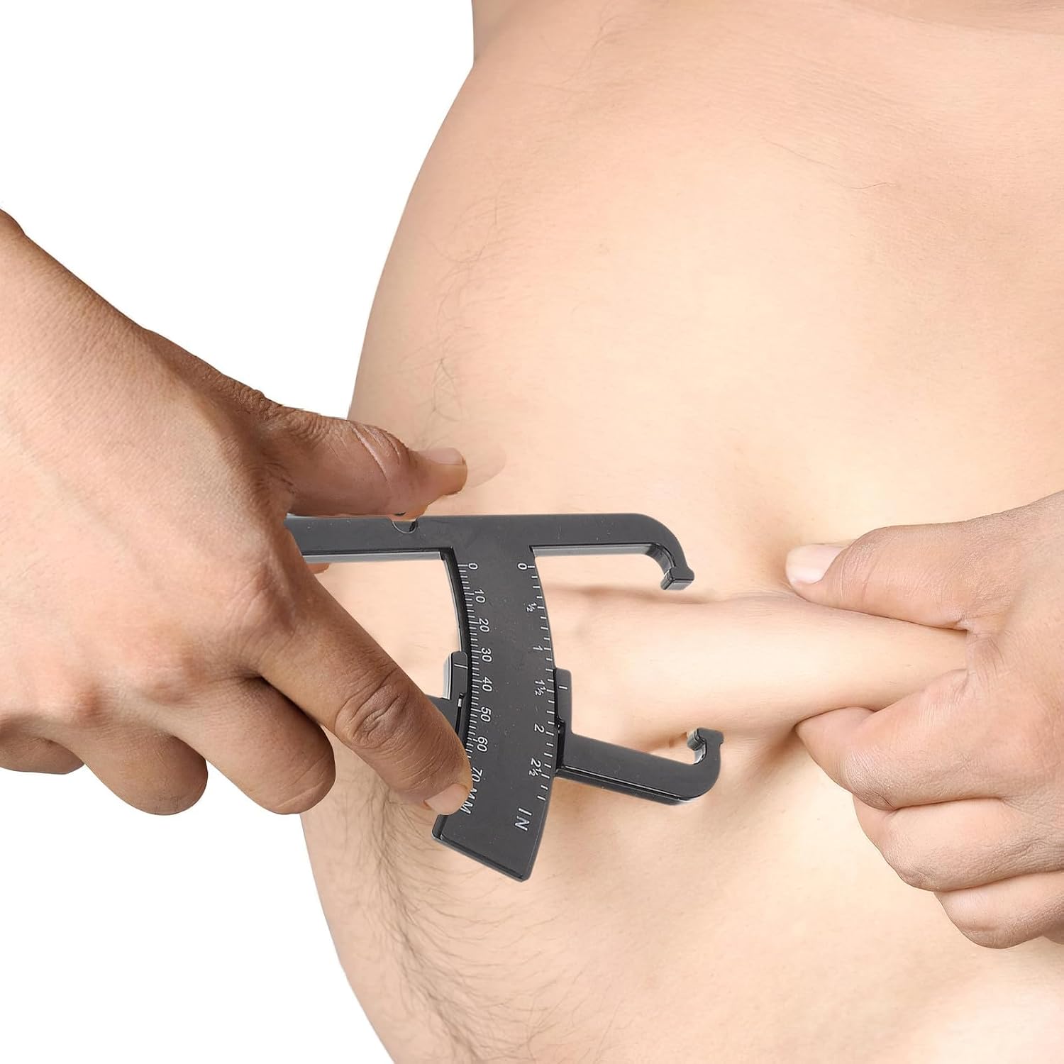 2pcs Skinfold Calipers Fat Caliper Measuring Tool Dual Scale Portable Body Fat Measurement for Home Fitness Body Composition Analysis