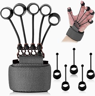 ZENITRAIN Finger Gripper & Forearm Strength Trainer | Hand Exerciser, Finger Yoga Resistance Band, Finger Expander & Extension Exerciser for Climbing, Guitar, and Grip Strength