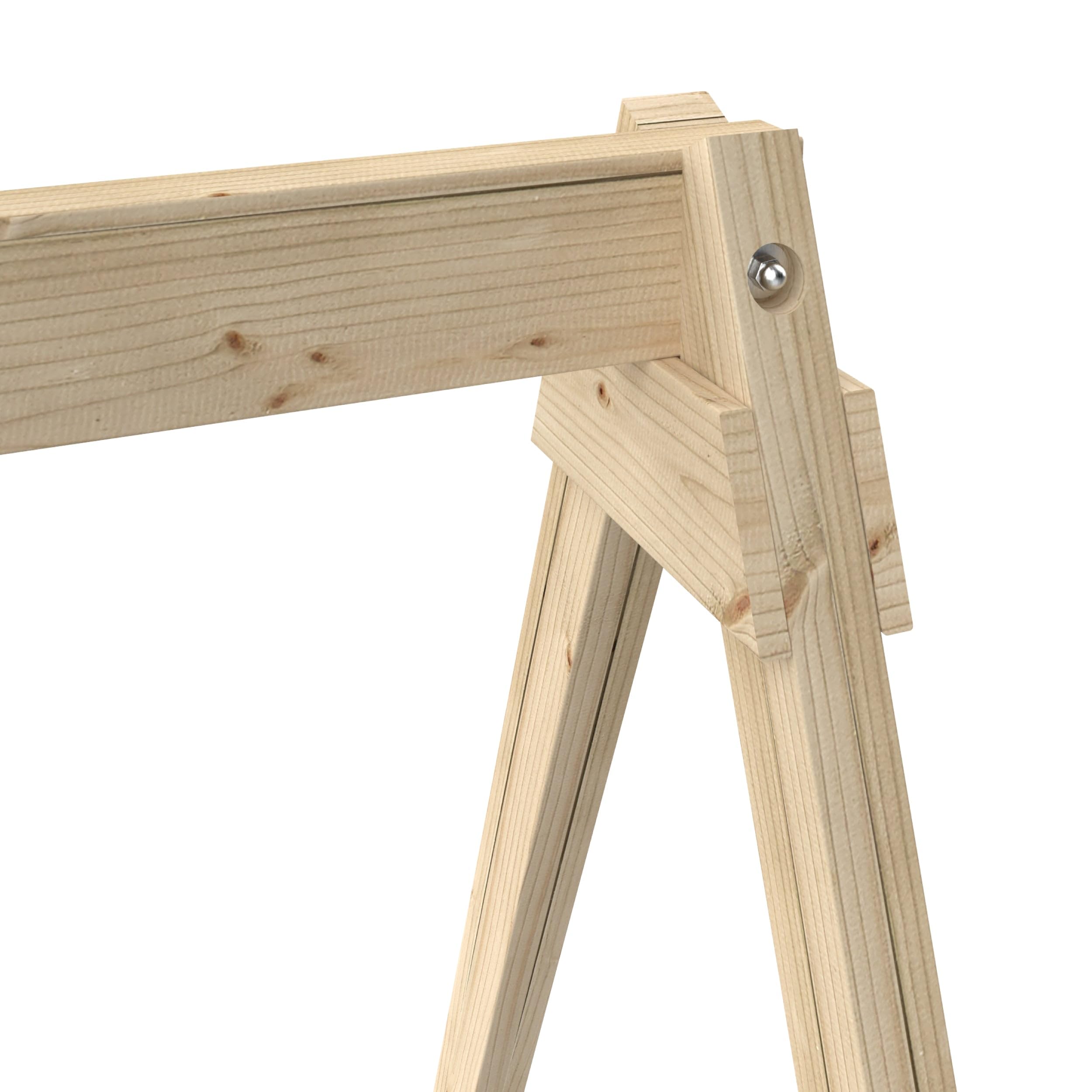 Aire de Jeux GESSETTE avec Toit - Plateforme - échelle - Mur d'escalade - 2 balançoires - Toboggan h210 cm