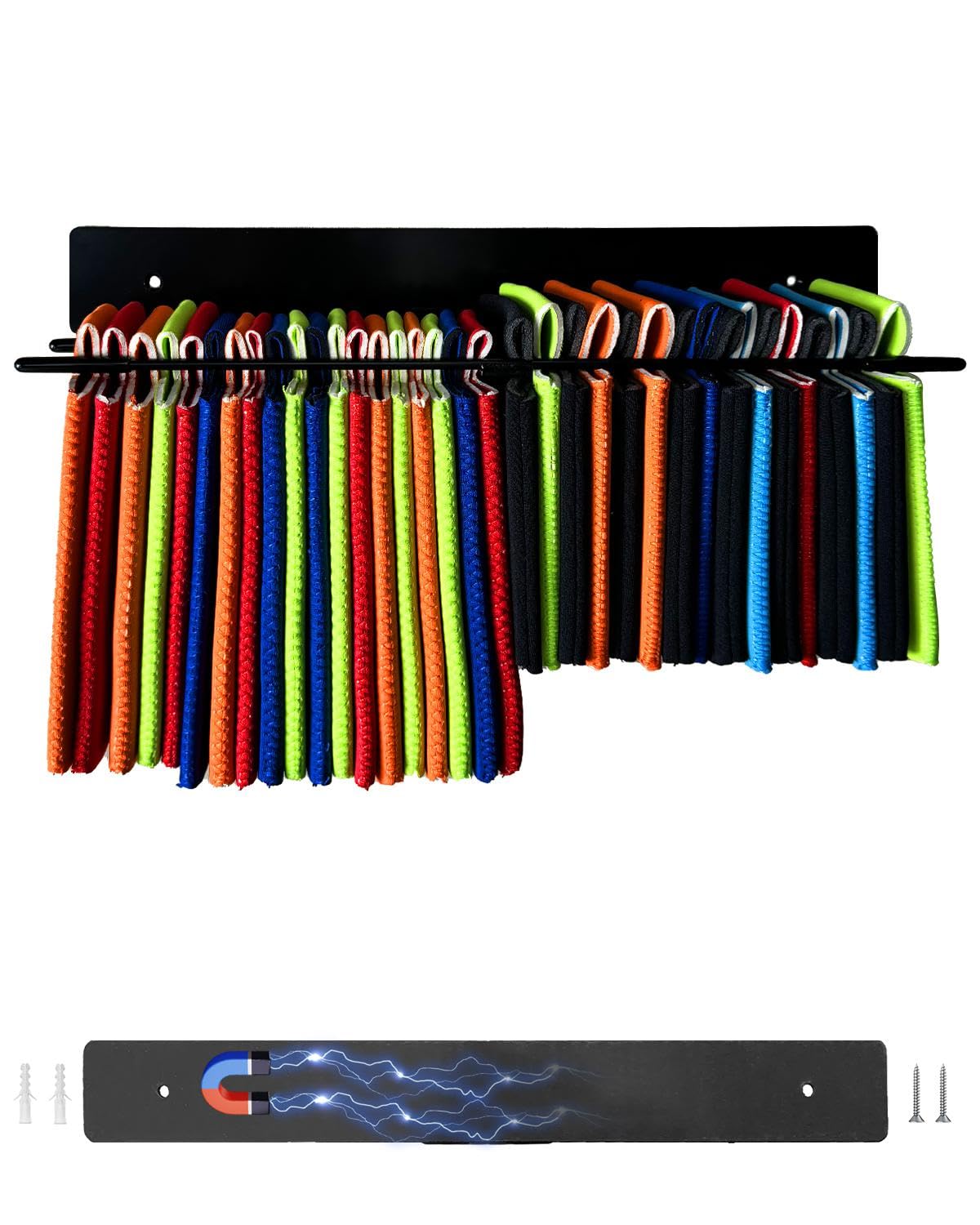 FEYRUN Magnetic Can Cooler Holder, Fridge/Wall Mount Sleeve Dispenser Organizer, Fits Regular&Skinny Size