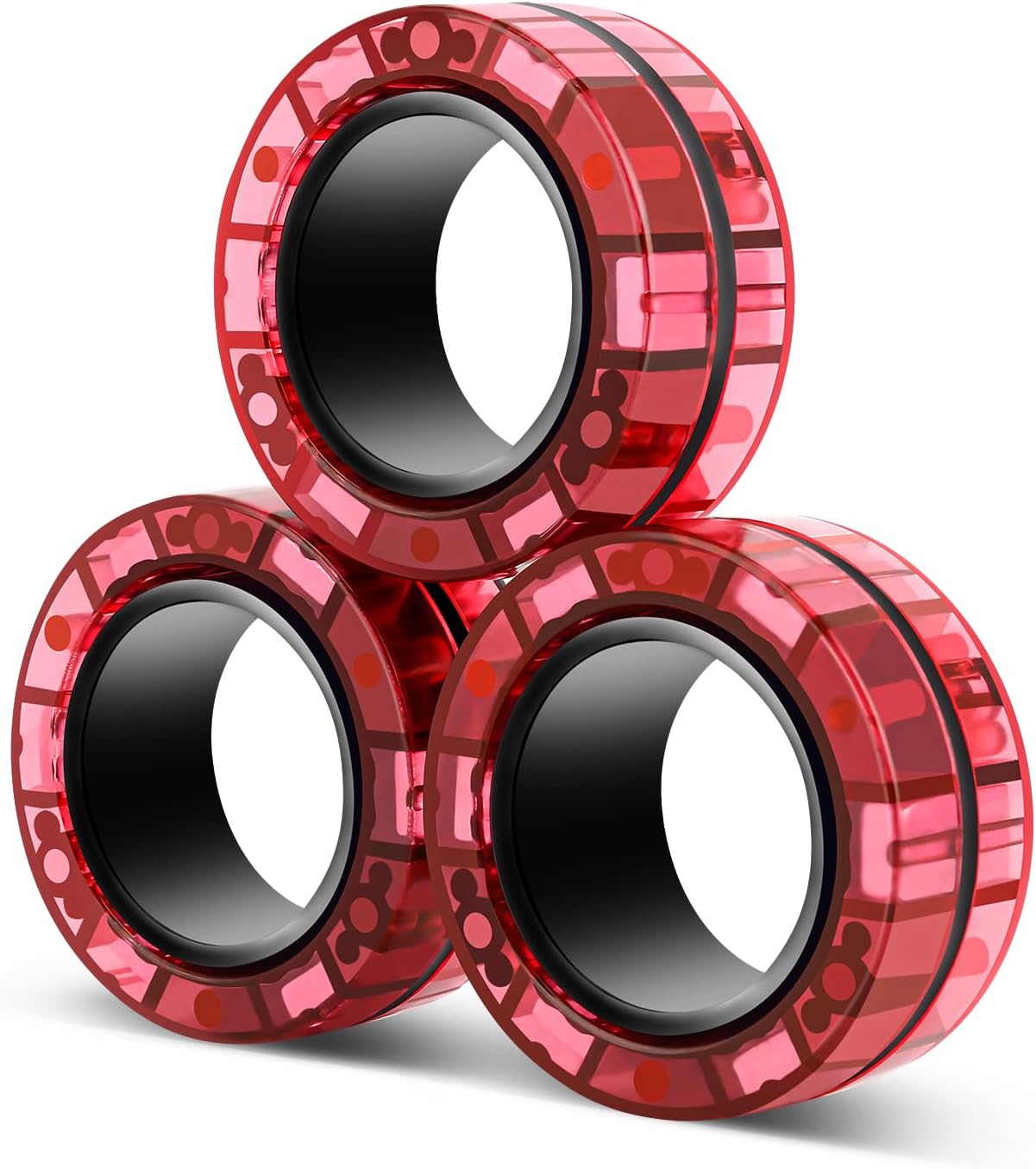 Magnetic Rings - Fidget Toys Set, Fidget Rings Idea ADHD Fidget Stress Toy Pack, Fidget Spinner Rings - Engaging Fidget Toy for Teens Boys Adults Easter Basket Stuffers Gifts