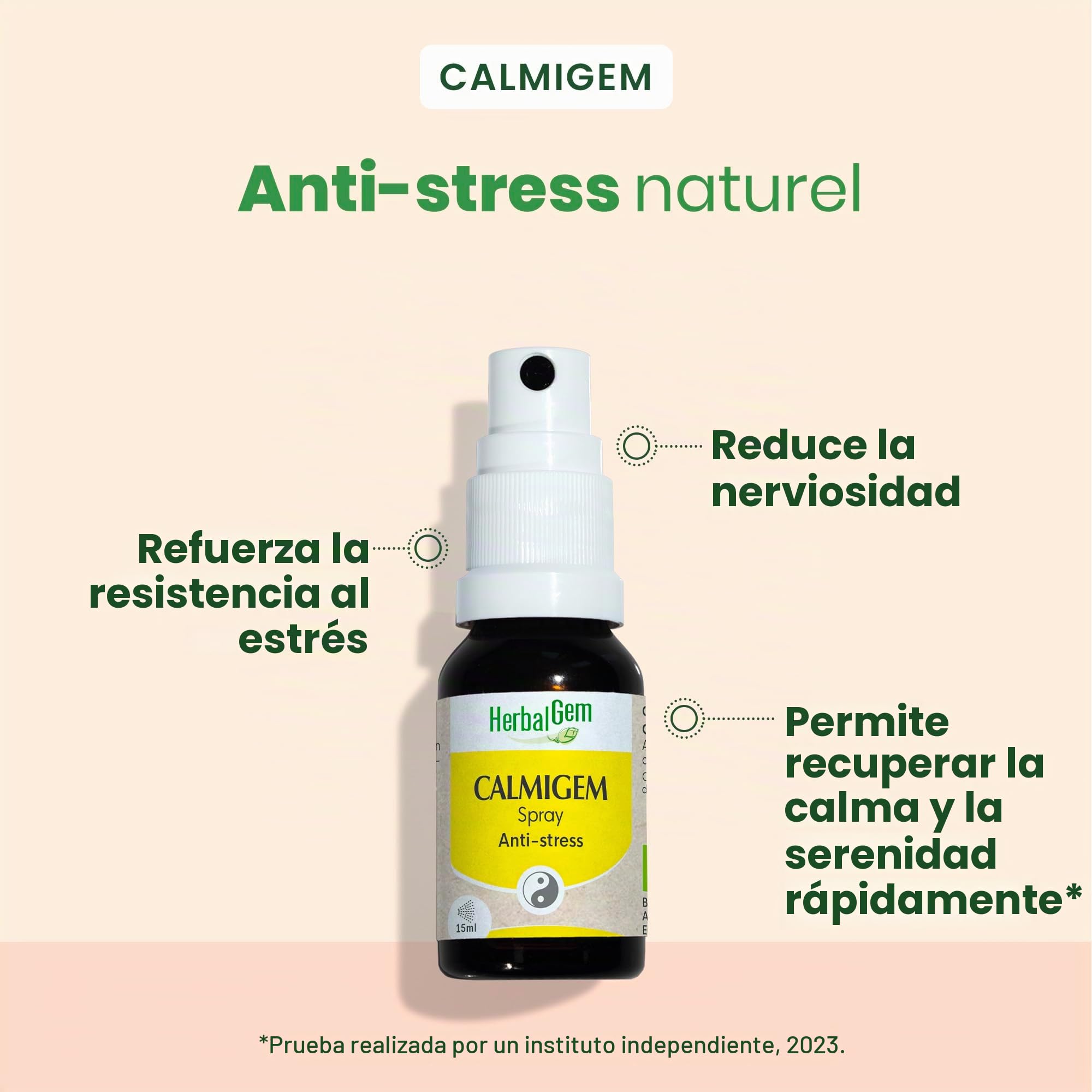HerbalGem | Calmigem | Ayuda a combatir el estrés | Complejo de gemmoterapia | 15 ML