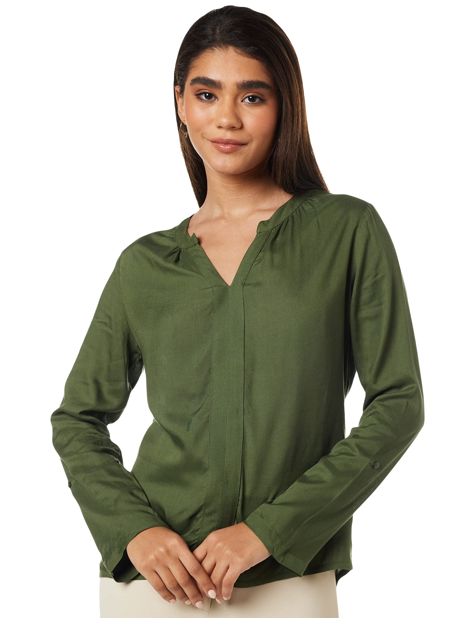 Amazon Brand - SymbolWomen's Solid Regular Fit Top