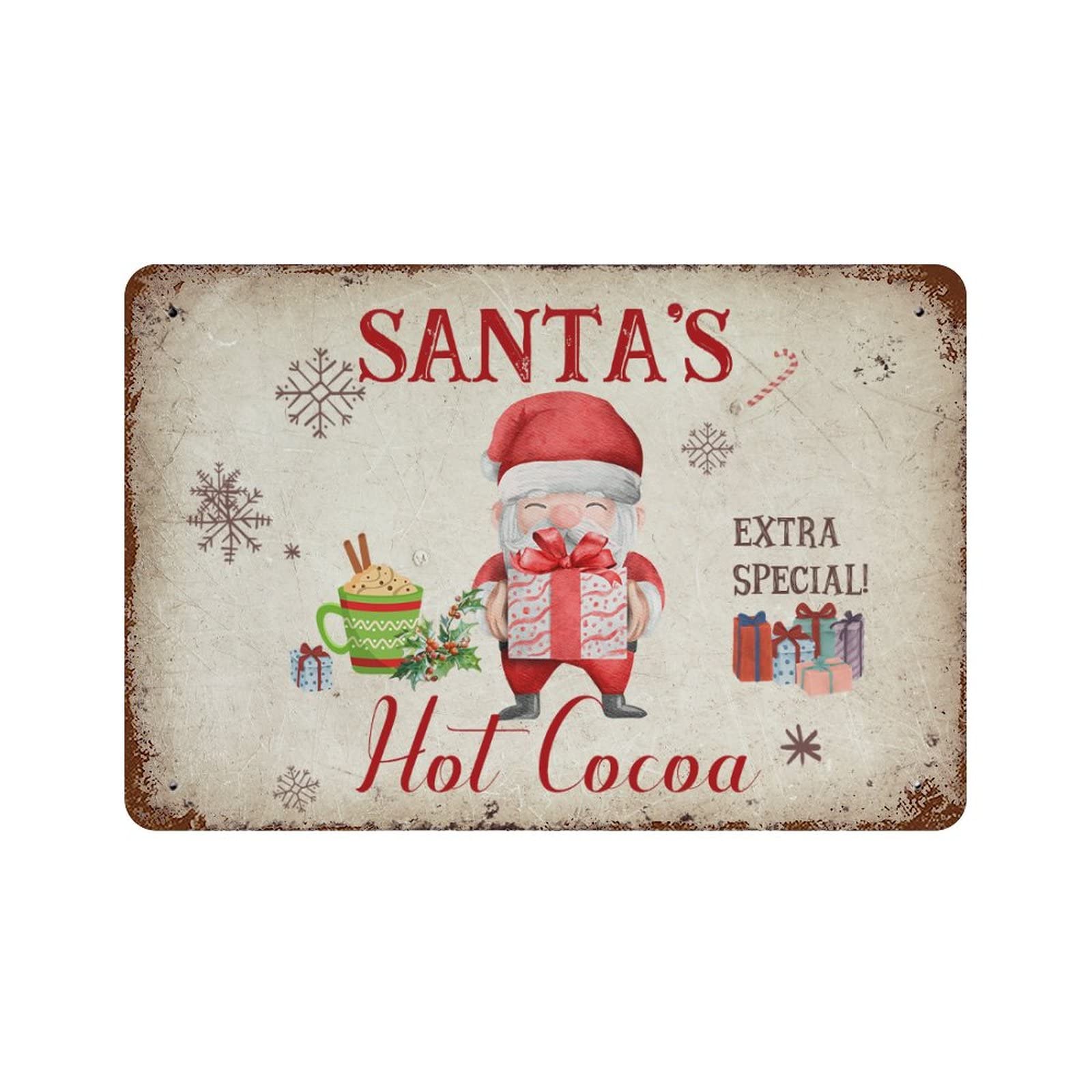Panneau en métal Noël plaque rigide 30,5 x 45,7 cm haute finition