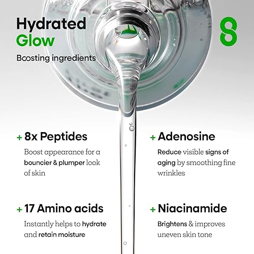 Miniatura 6 de Nature Republic The First Peptide Boosting Serum, 8 péptidos, niacinamida y triple complejo de ácido hialurónico, 17 aminoácidos, para todo tipo de