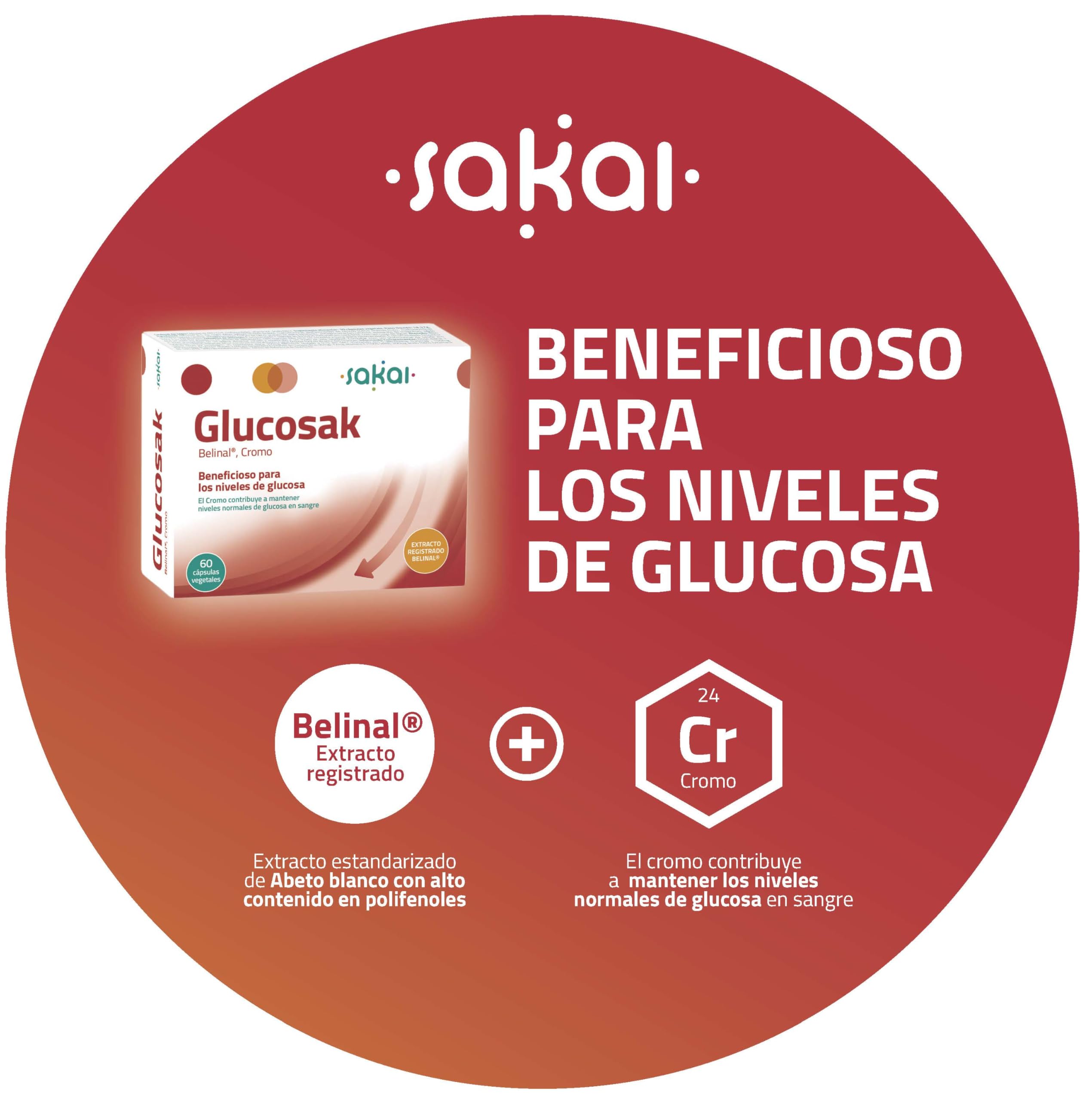 Glucosak 60 cápsulas vegetales. SAKAI