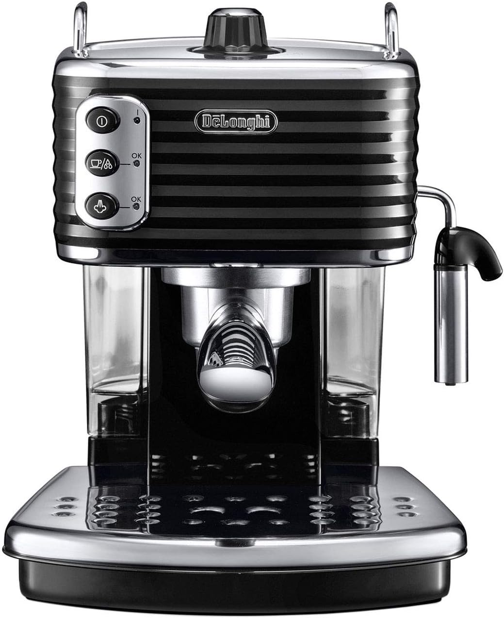 De'Longhi Scultura Traditional Barista Pump Espresso Machine, Coffee and Cappuccino Maker, ECZ351BK, 1.4 liters, Black