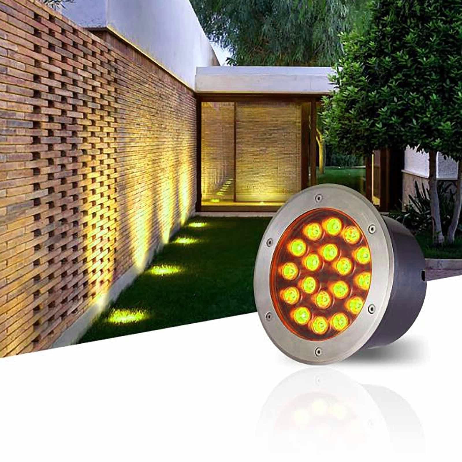 Focos Redondos For Exteriores - Focos Led Empotrables Exterior, Foco LED Empotrable De CA 220V, Luces Subterráneas Ultrafinas Impermeables IP65, Luz Enterrada For Patio De Jardín Al Aire Libre(White,2