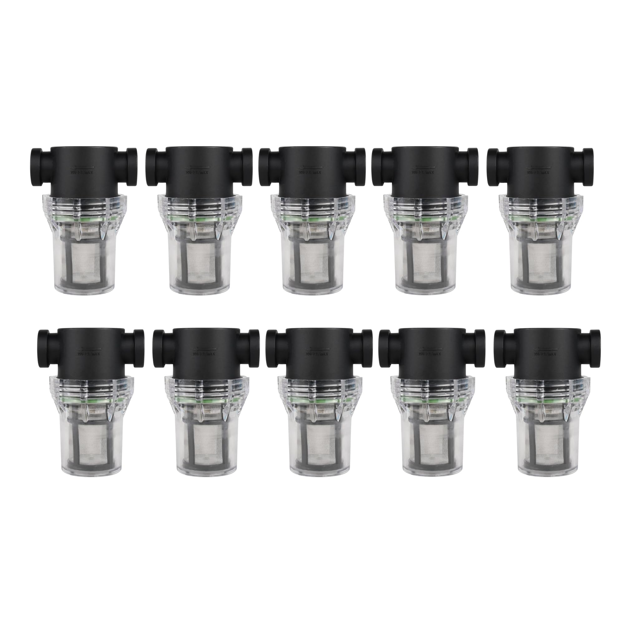 SEAFLO 1/2" Female NPT in-Line Strainer with 100 Mesh Stainless Steel Filter Screen – Clear Bowl for Easy Cleaning | Model SF-ST-12 (2-Pack) — Amazon image 8