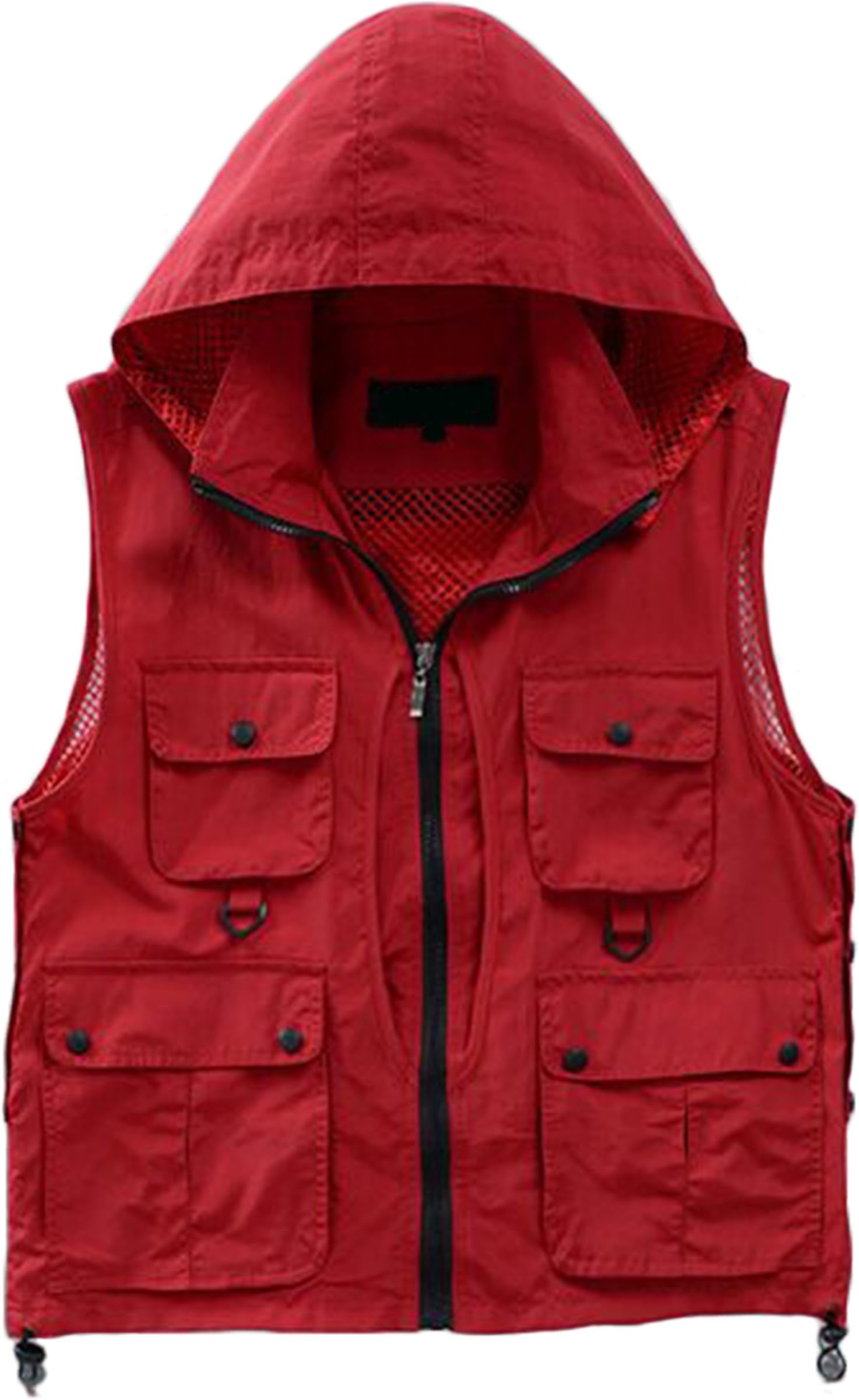 AsPon Men's Outdoor Casual Multi-Pocket Mesh Photography Pockets Fish Vest