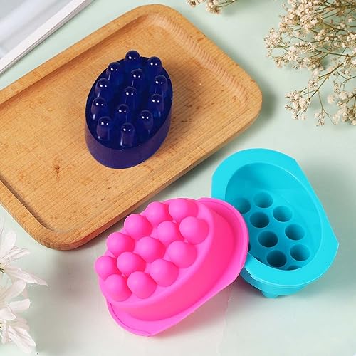 Miniatura 5 de 2 moldes de silicona para barra de masaje, molde de jabón para peine de cabello 3D para hacer jabón, flexible y antiadherente para masajear el cuero