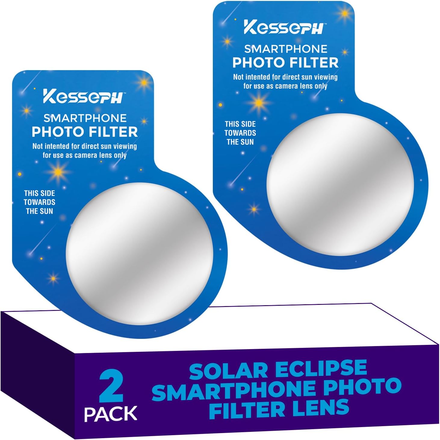 2 Pack Smartphone Photo Filter for Enhancing Solar Imaging
