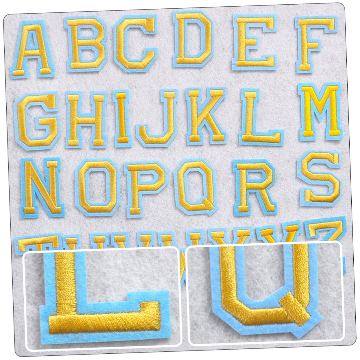 Housoutil Parches De Letras Termoadhesivos Para Decorar Y Reparar Ropa Chaquetas Gorras Y Bolsos Apliques Bordados Para Diy Y Creativo 52 Piezas X 4