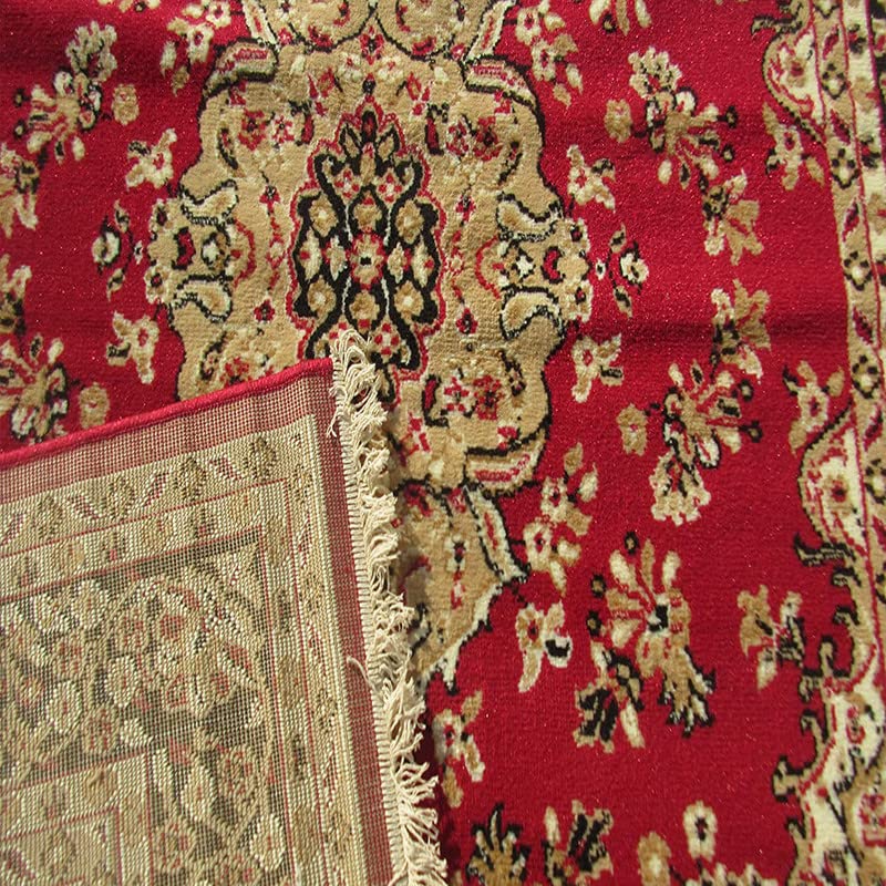 Image of Home Decore Acrylic Carpet for Your Living Room & Drawing Room Aywhere in Your Home (150x210 Red Colour)- 5x7 Feet